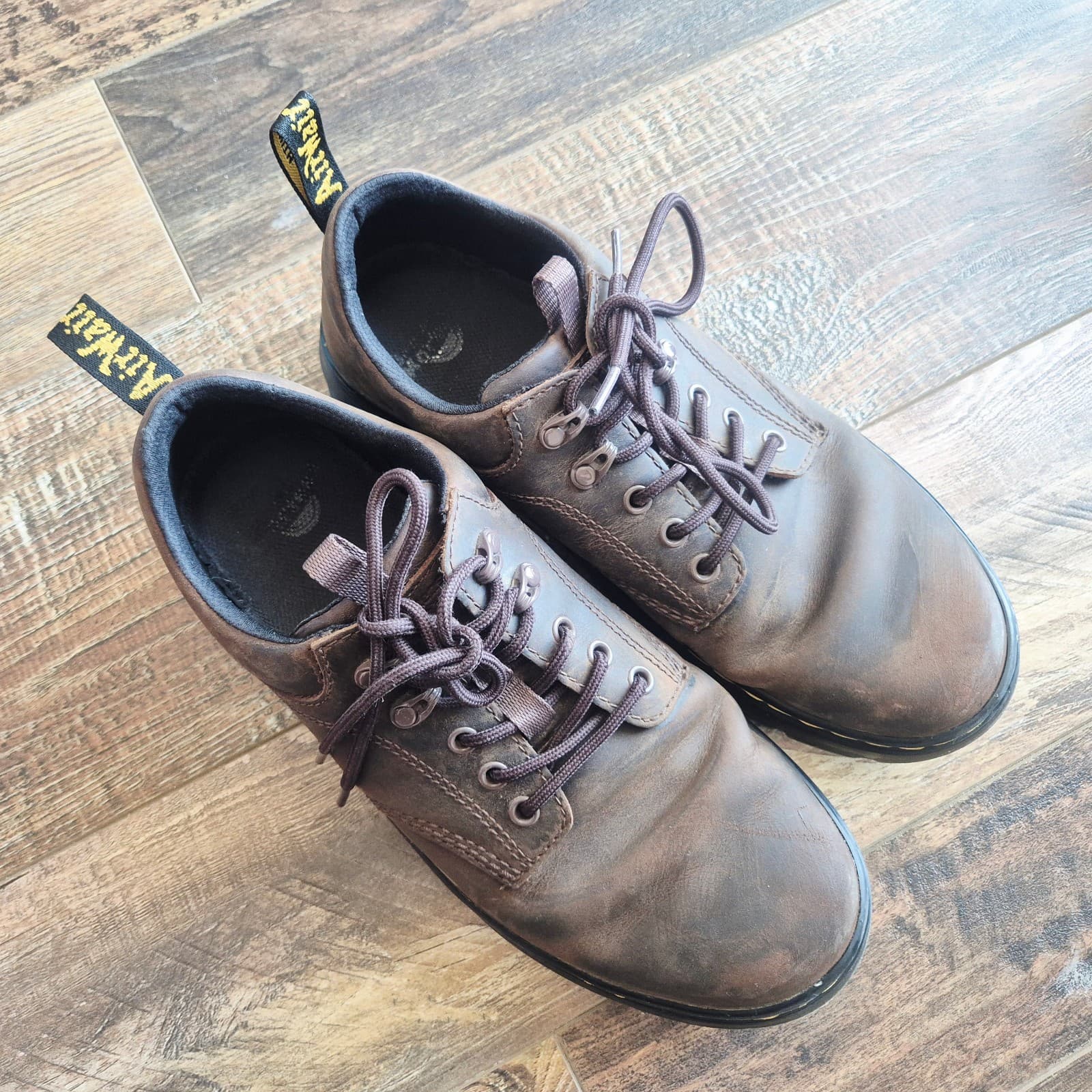 Dr. Martens Reeder Crazy Horse Leather Utility Shoes Lace-Up Brown Men's US10 - Thumbnail 8