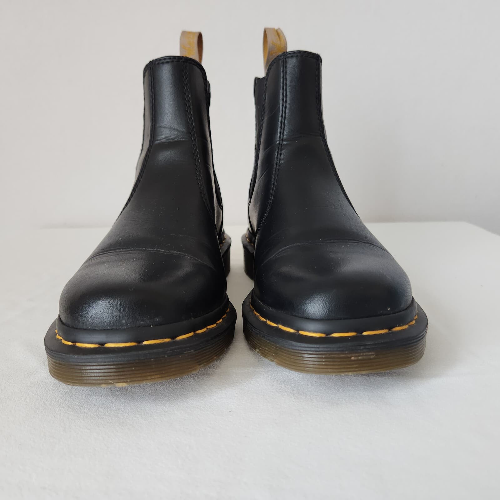 Dr. Martens Vegan 2976 Felix Rub Off Black Chelsea Boots Unisex EU38 USW7 M6 - Thumbnail 13