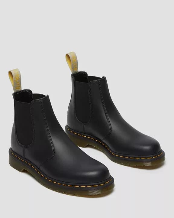 Dr. Martens Vegan 2976 Felix Rub Off Black Chelsea Boots Unisex EU38 USW7 M6 - Thumbnail 3