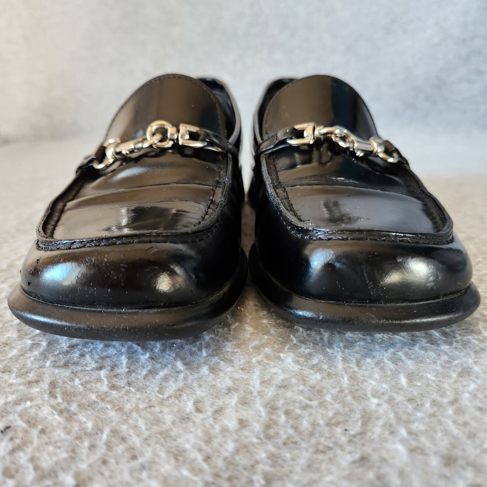 Coach Cherie Black Leather Horse Bit Loafer Slip-On Square Toe Women US5.5B - Thumbnail 11