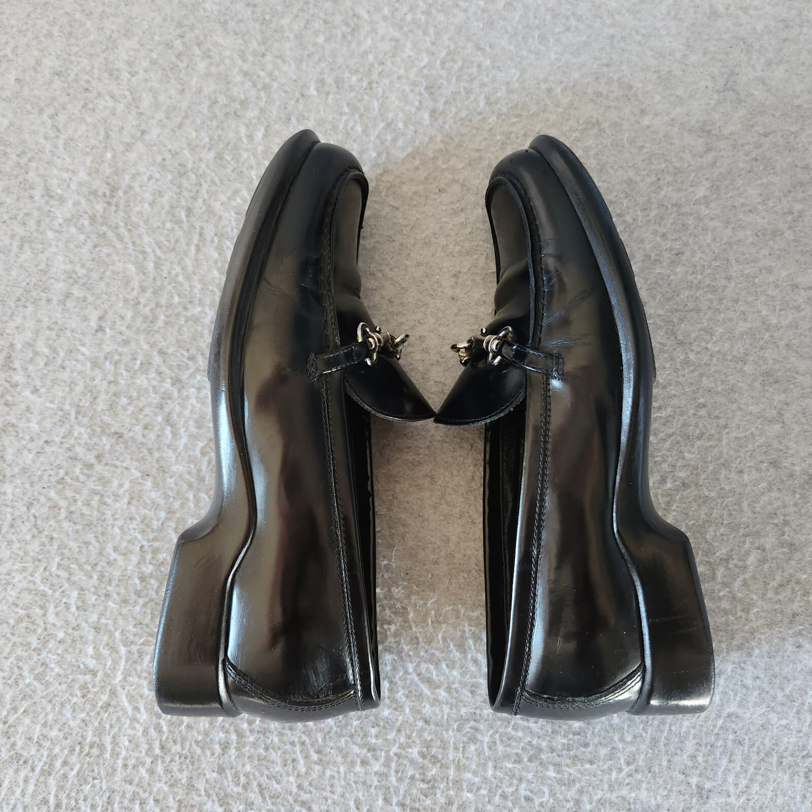 Coach Cherie Black Leather Horse Bit Loafer Slip-On Square Toe Women US5.5B - Thumbnail 6