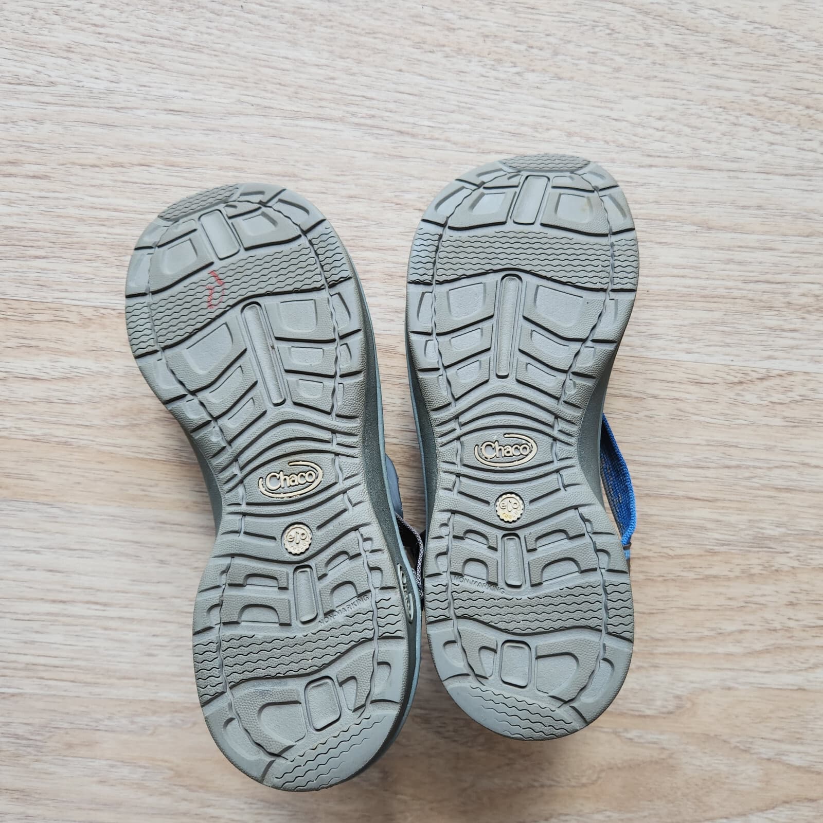 Chaco Classic Strappy Sport Sandals Adjustable Buckle Blue Aztec Women's US8 - Thumbnail 6