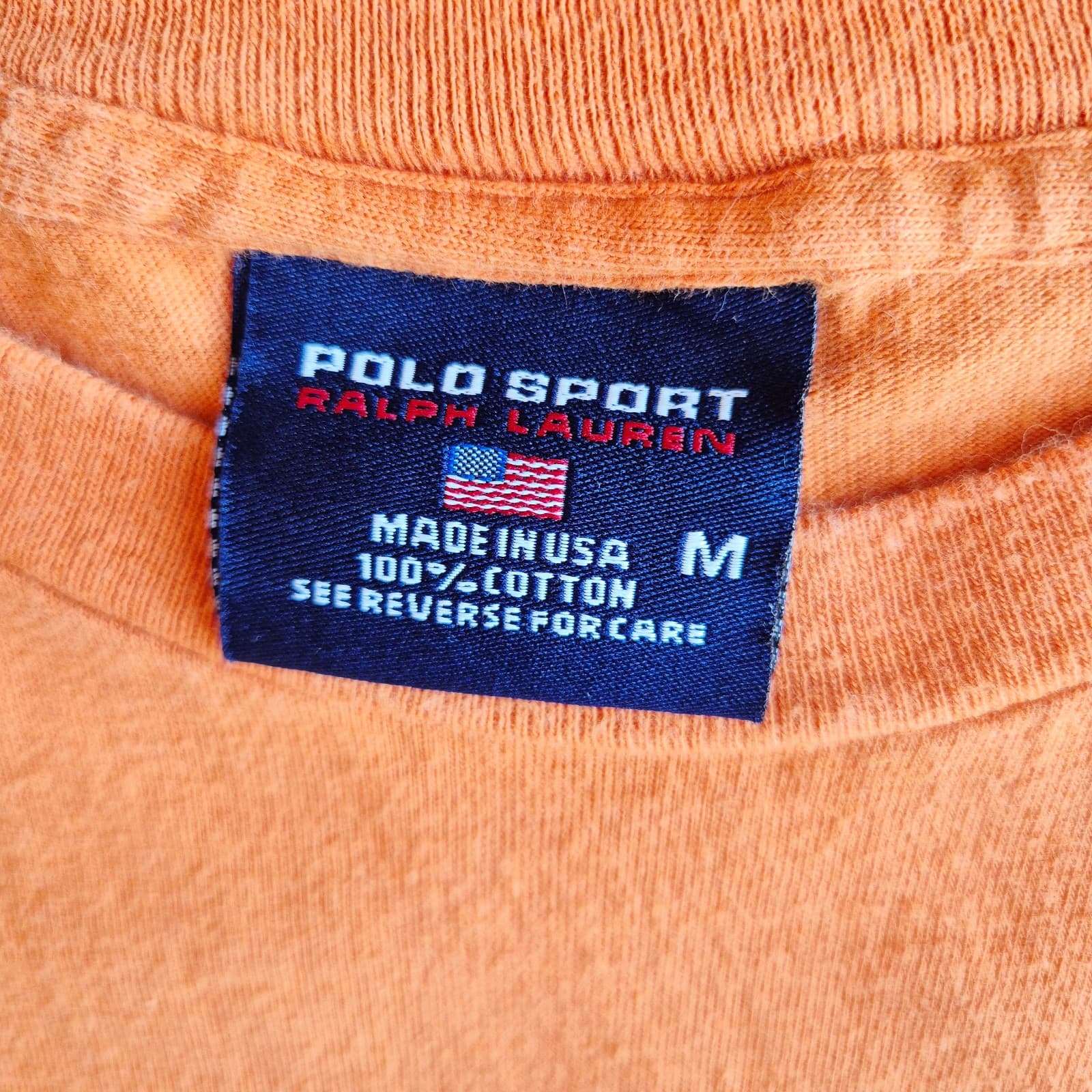 Vintage Polo Sport Ralph Lauren Made in USA Hawaii Spellout Crew T-Shirt Men's M - Thumbnail 5