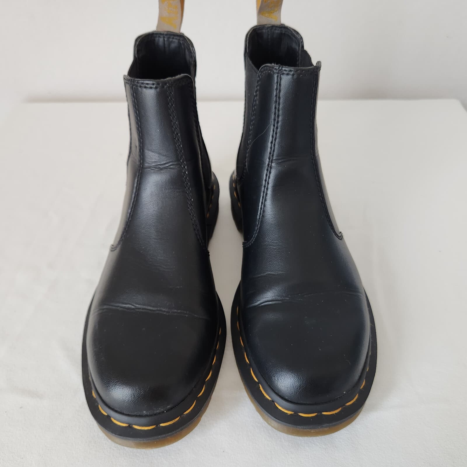 Dr. Martens Vegan 2976 Felix Rub Off Black Chelsea Boots Unisex EU38 USW7 M6 - Thumbnail 14
