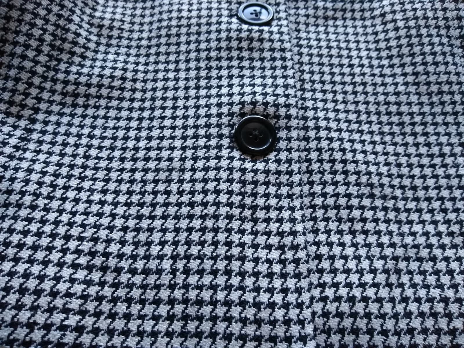 BARRIE PACE Women 100% Silk Tweed Blazer Button-up Lined Black White Sz.8 - Thumbnail 5