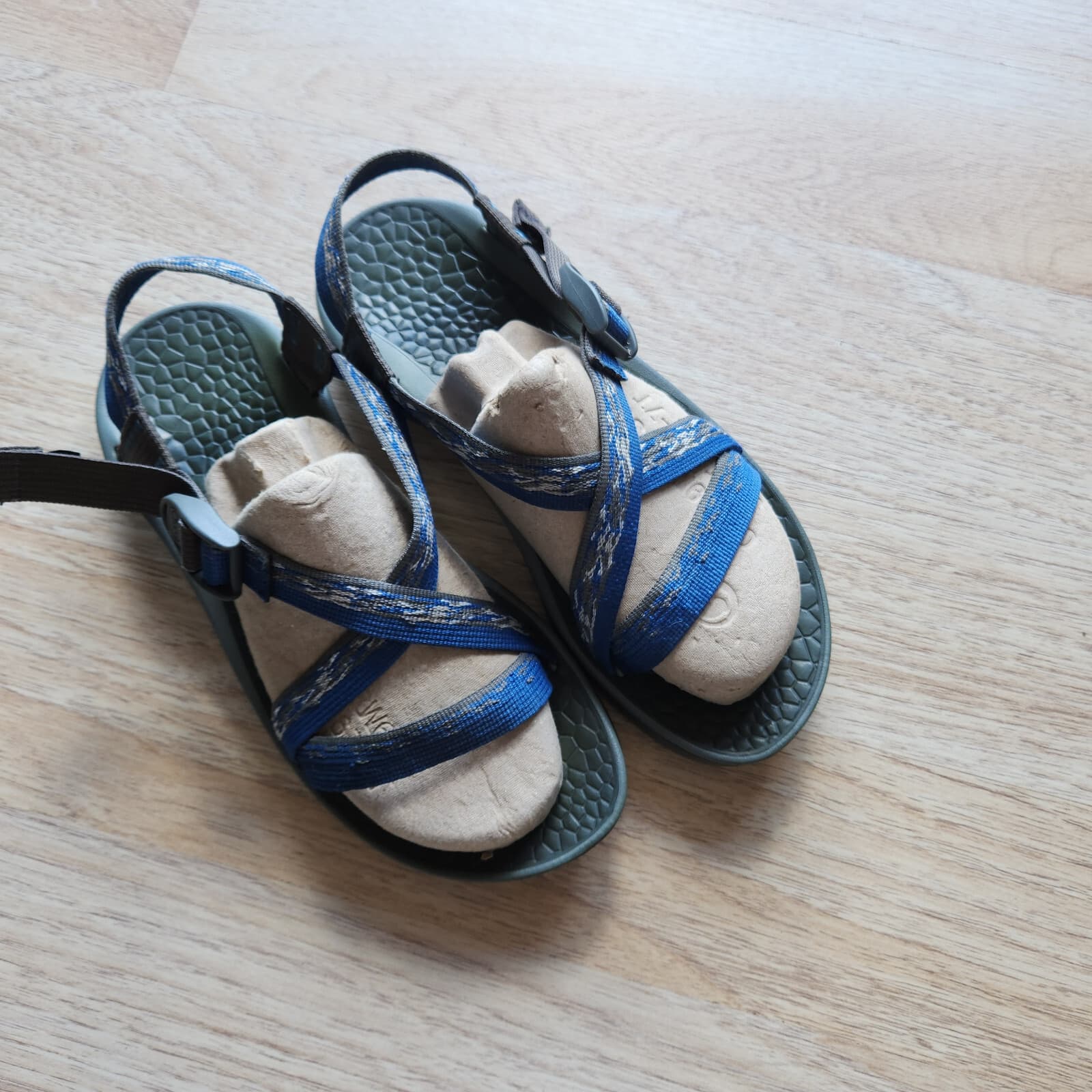 Chaco Classic Strappy Sport Sandals Adjustable Buckle Blue Aztec Women's US8 - Thumbnail 3