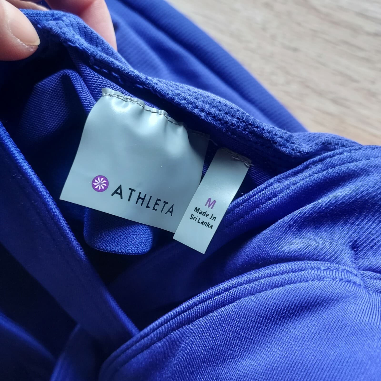 ATHLETA Miles Tank Top Mesh Built in Bra Racerback Purple-Blue Women Sz.M - Thumbnail 9