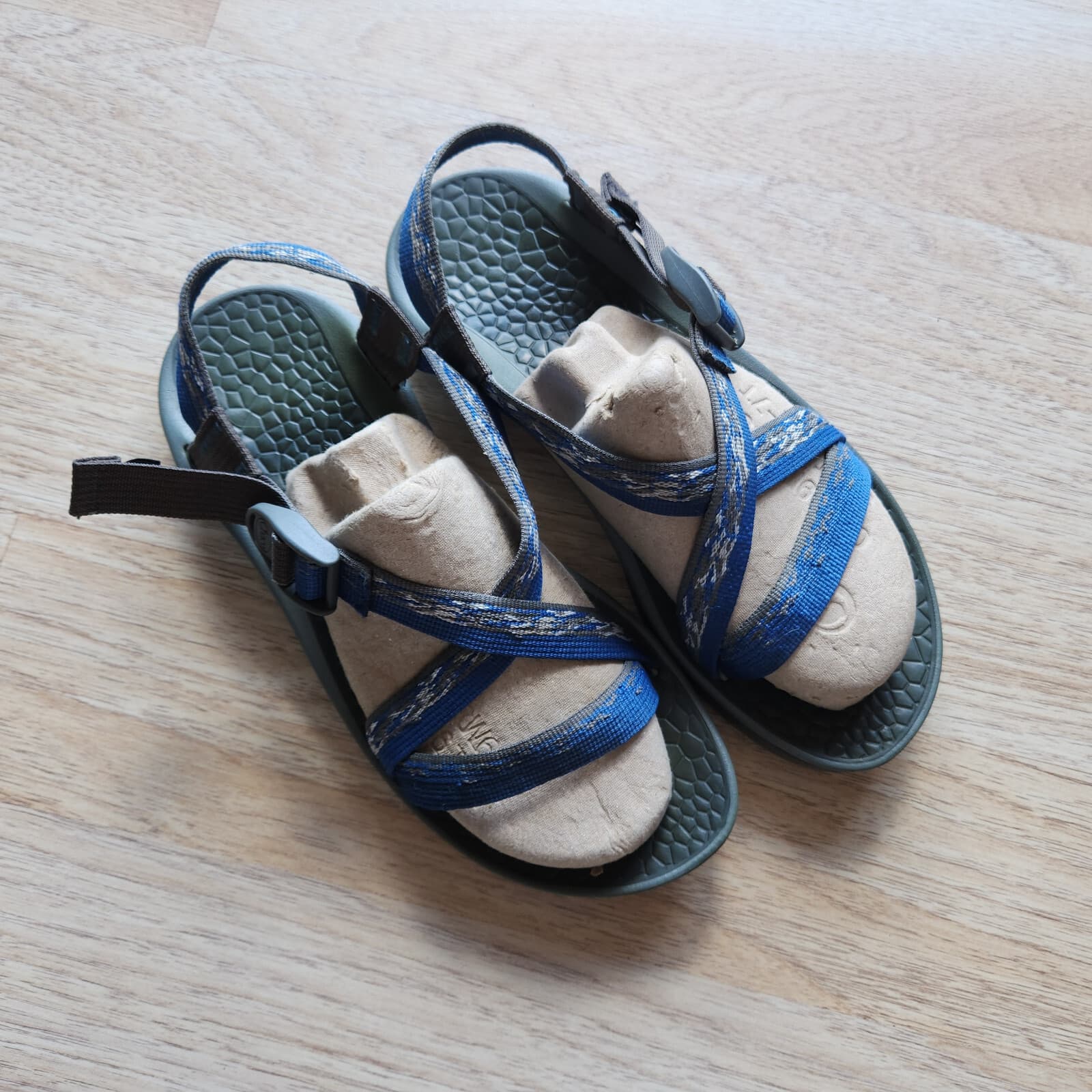 Chaco Classic Strappy Sport Sandals Adjustable Buckle Blue Aztec Women's US8 - Thumbnail 2
