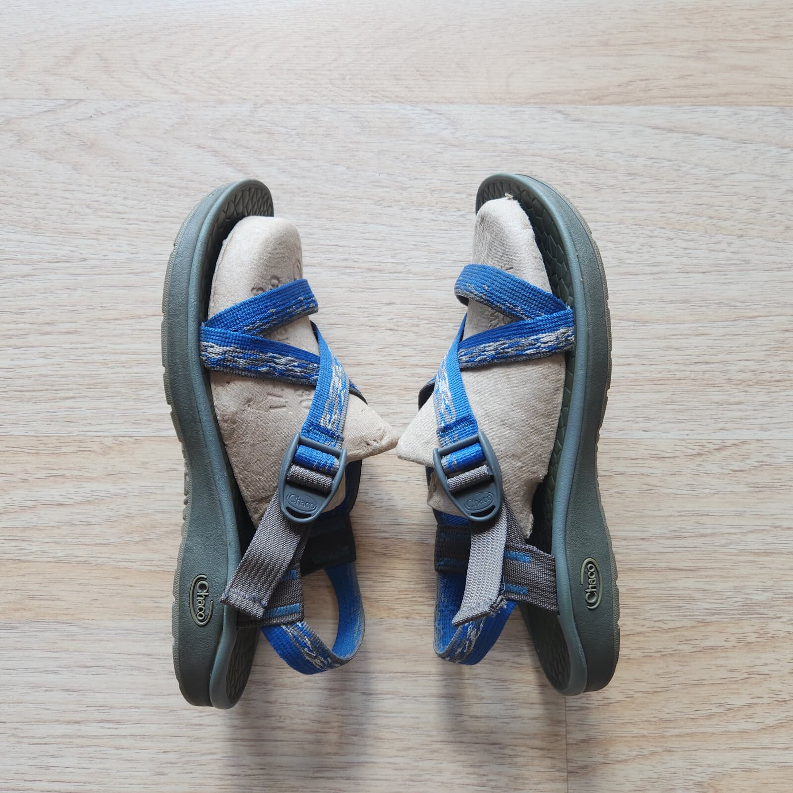 Chaco Classic Strappy Sport Sandals Adjustable Buckle Blue Aztec Women's US8 - Thumbnail 4