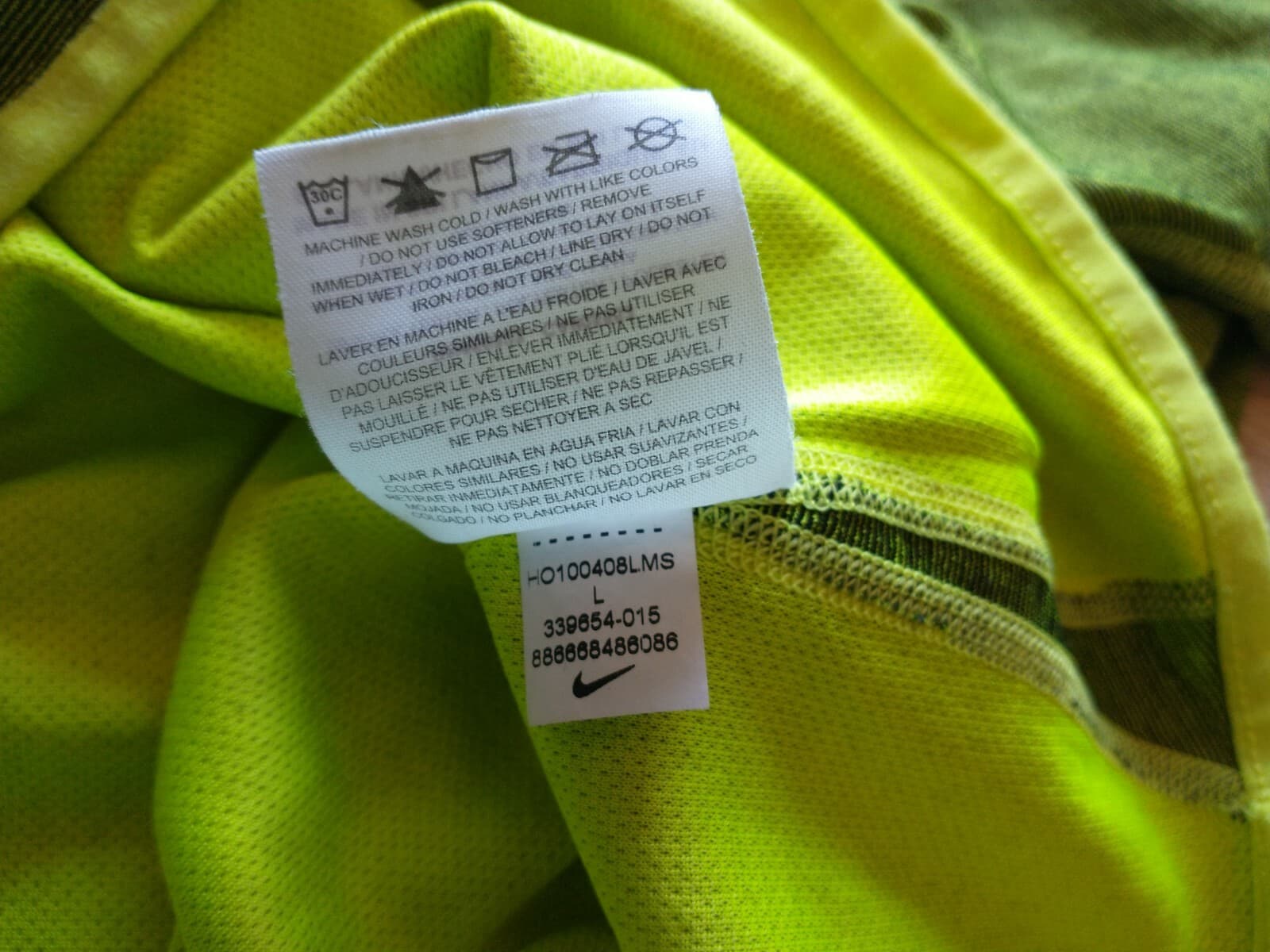 Nike Dri-Fit Women Running Element Pullover Top 1/4Zip Long Sleeve Green Sz.L - Thumbnail 9