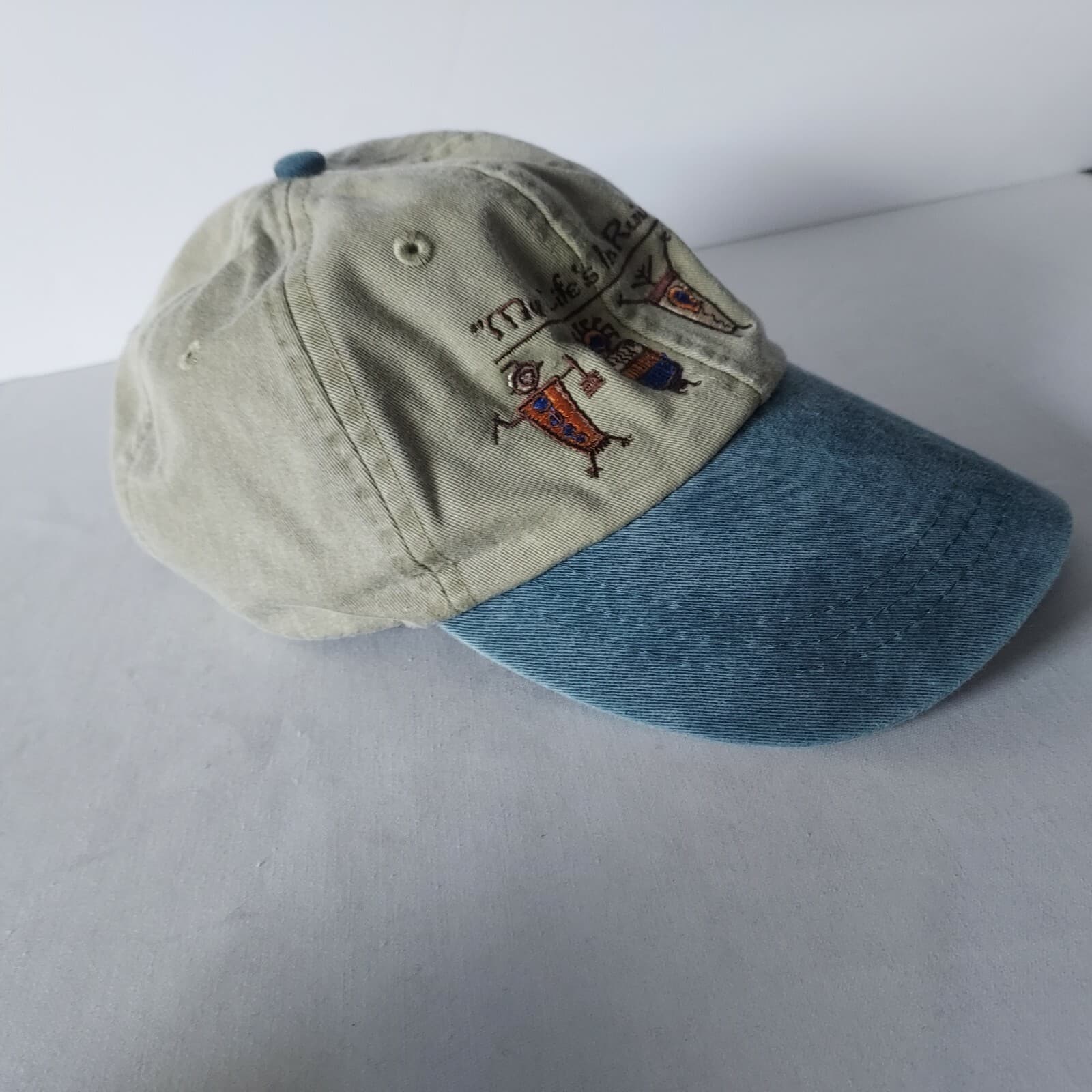 Sportex "My Life's in Runins" Trucker Hat Baseball Cap Adjustable Green-Blue - Thumbnail 3