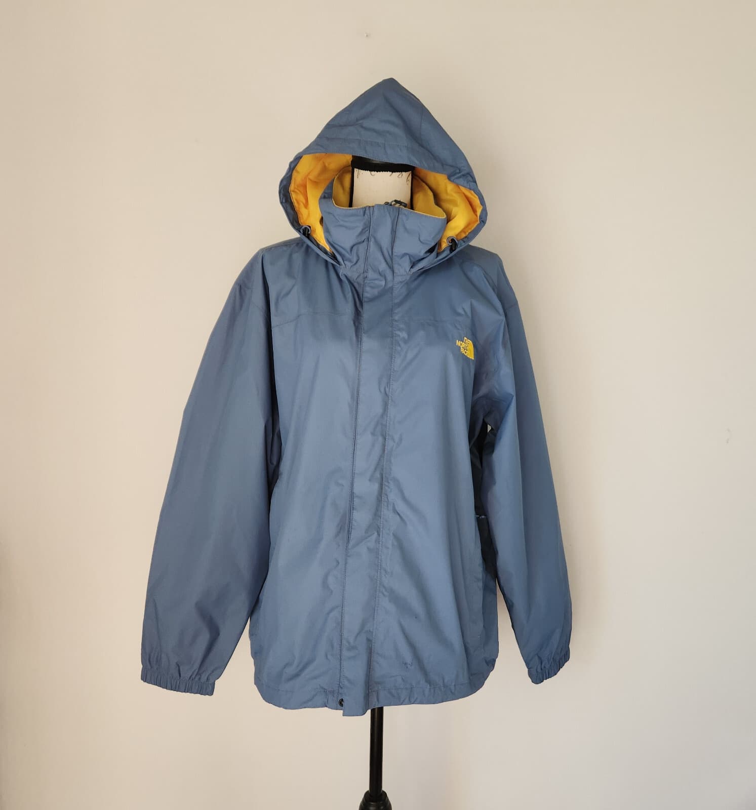 The North Face Resolve Windbreaker Rain Hooded Jacket Waterproof Blue Men's L - Thumbnail 2