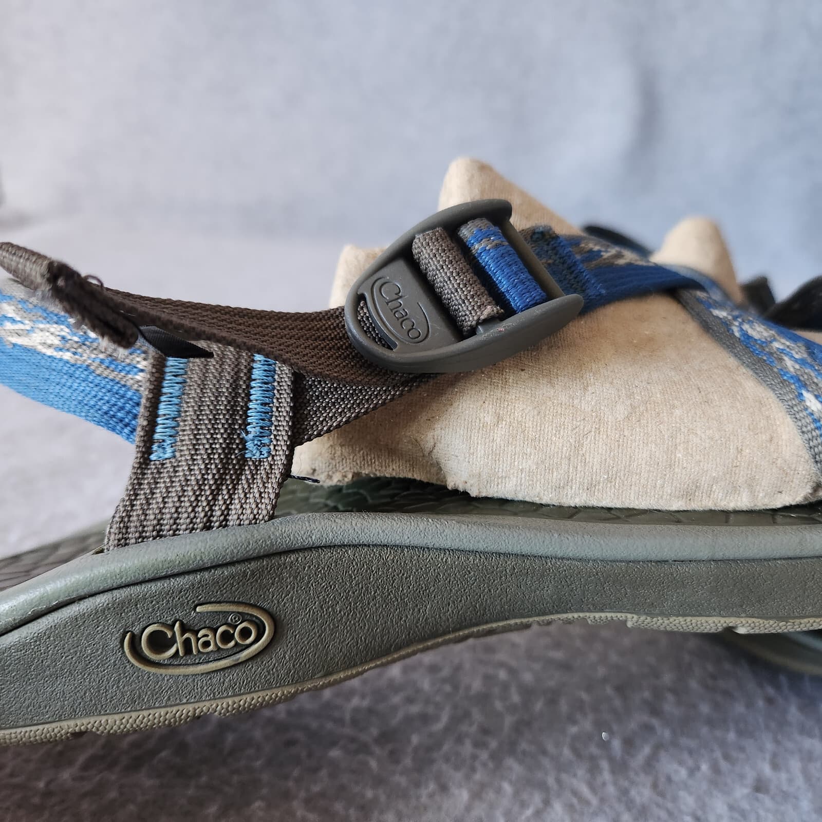 Chaco Classic Strappy Sport Sandals Adjustable Buckle Blue Aztec Women's US8 - Thumbnail 9