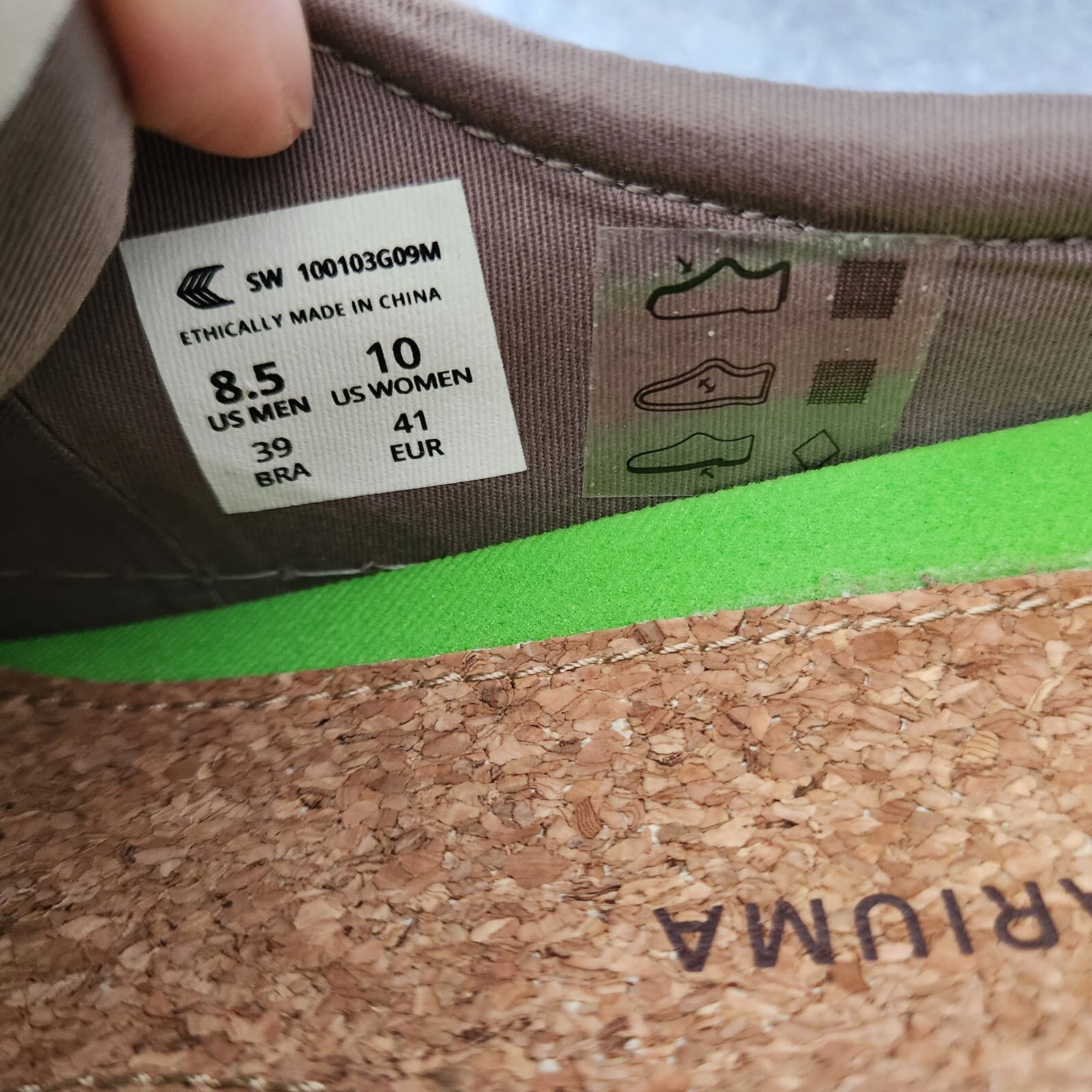 EUC Cariuma OCA Low Mystic Grey Canvas Sneakers Cork Insert Unisex US M8.5 W10 - Thumbnail 15