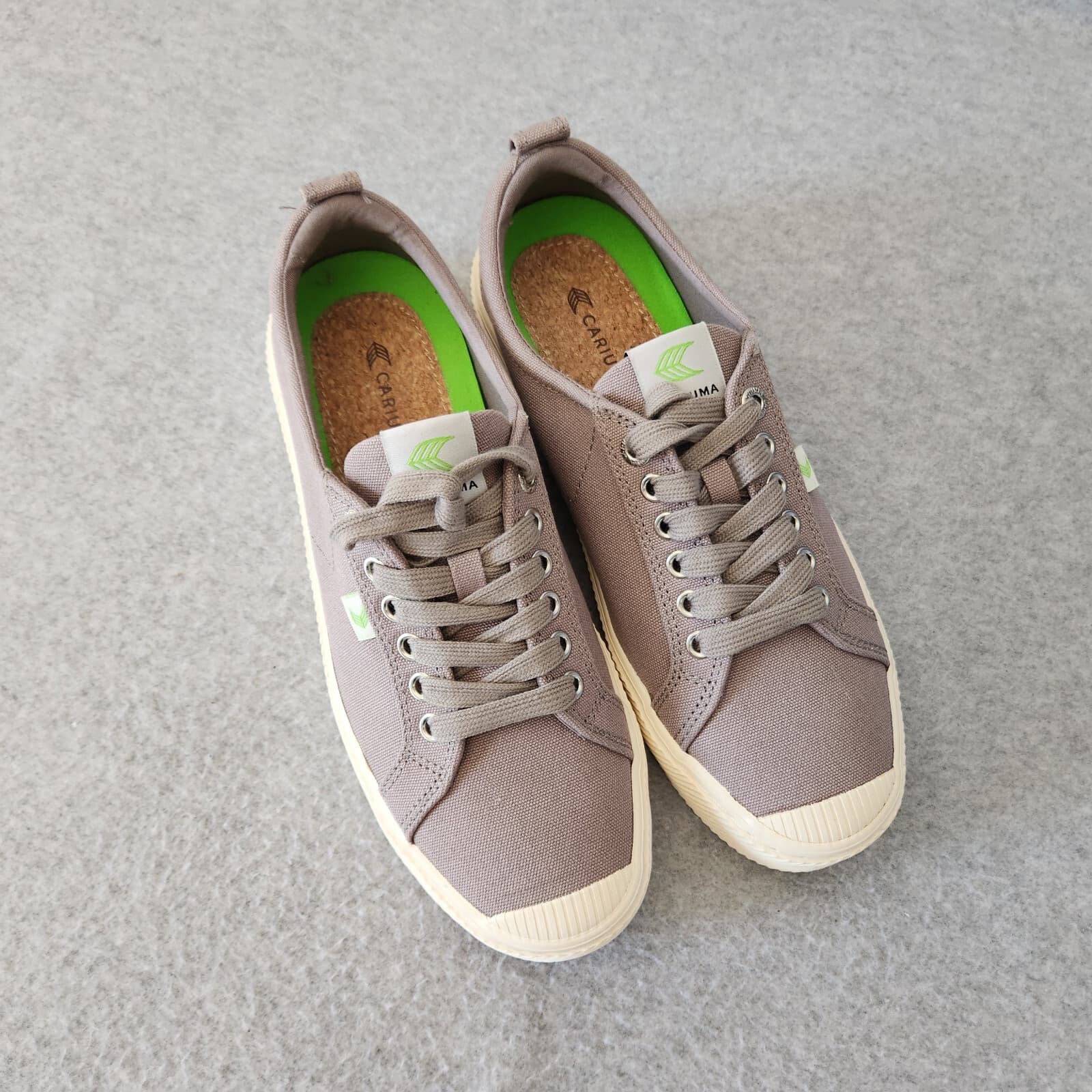 EUC Cariuma OCA Low Mystic Grey Canvas Sneakers Cork Insert Unisex US M8.5 W10 - Thumbnail 5