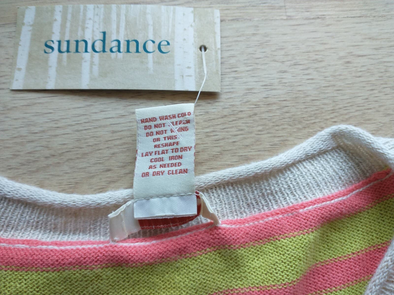 NWT Sundance Languid Stripe Pullover Sweater Cotton Long Sleeve V-Neck Sz.XS $88 - Thumbnail 8