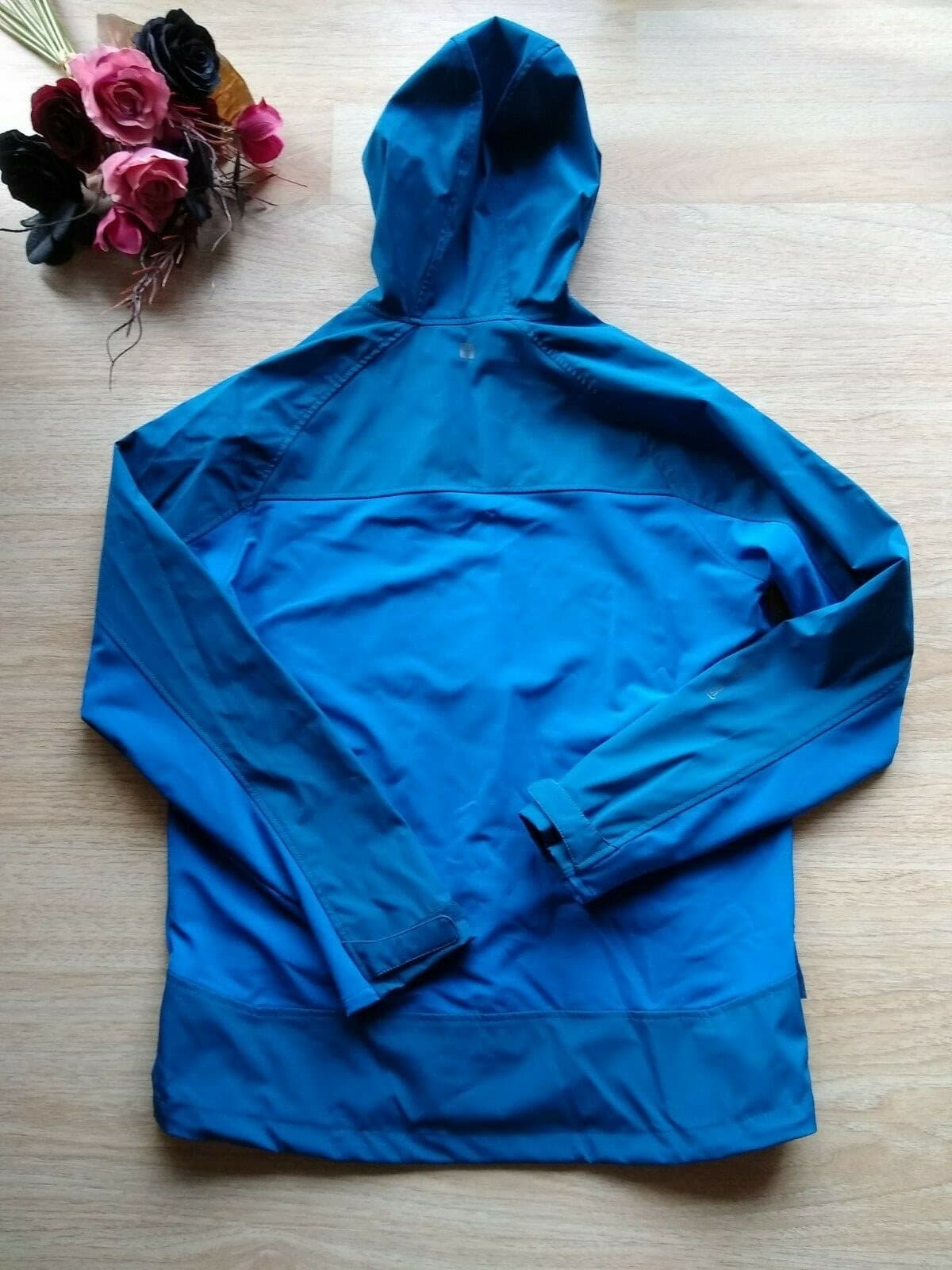Mountain Warehouse Men Waterproof Windbreaker Jacket Hood Zip Pockets Blue Sz.M - Thumbnail 7