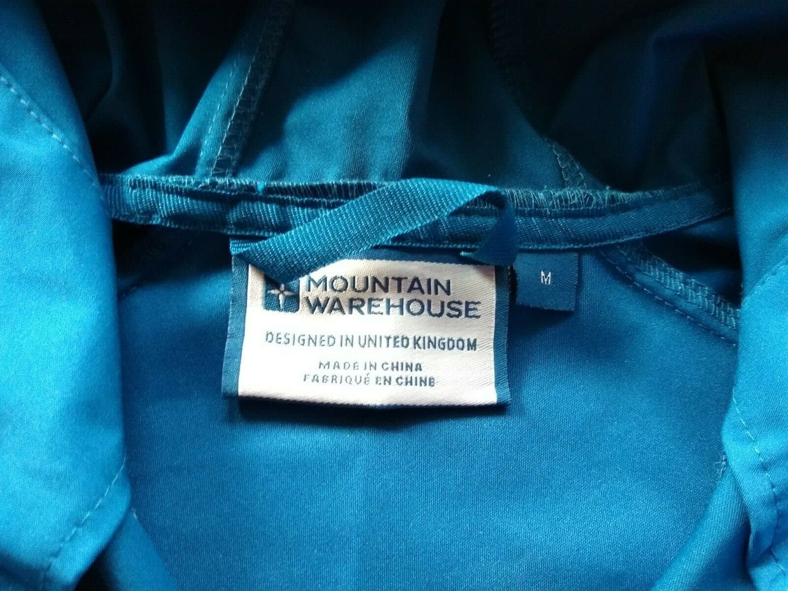 Mountain Warehouse Men Waterproof Windbreaker Jacket Hood Zip Pockets Blue Sz.M - Thumbnail 10