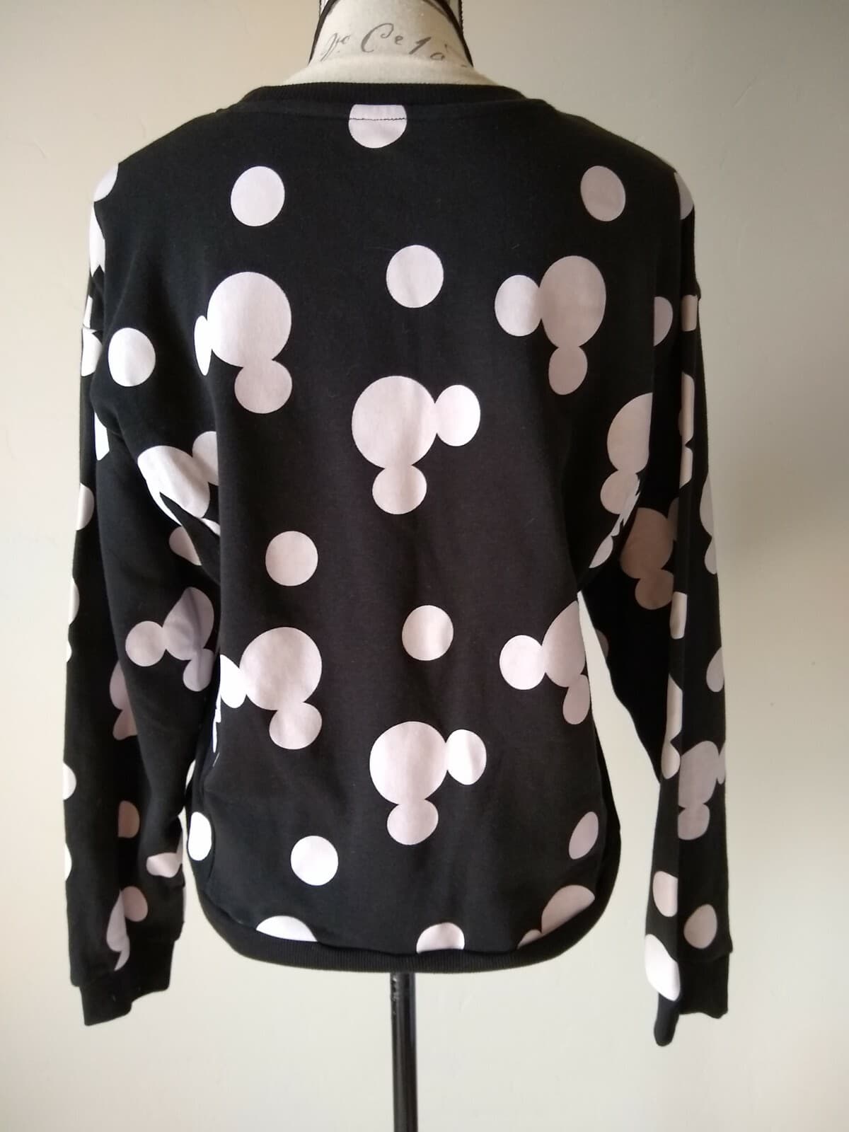 Disney MICKEY Knit Sweatshirt Pullover Long Sleeve Black Sequin-Embellished Sz.X - Thumbnail 5