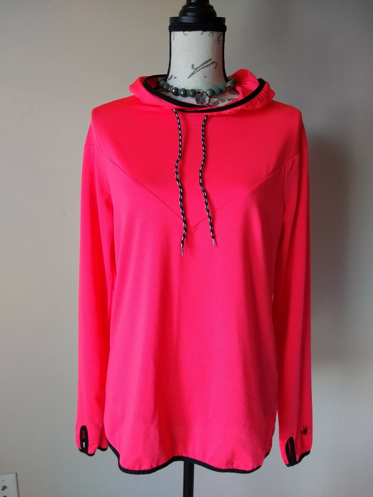 Body Glove Knit Activewear Sweatshirt Long Sleeve Hoodie Pink Sz.M - Thumbnail 2