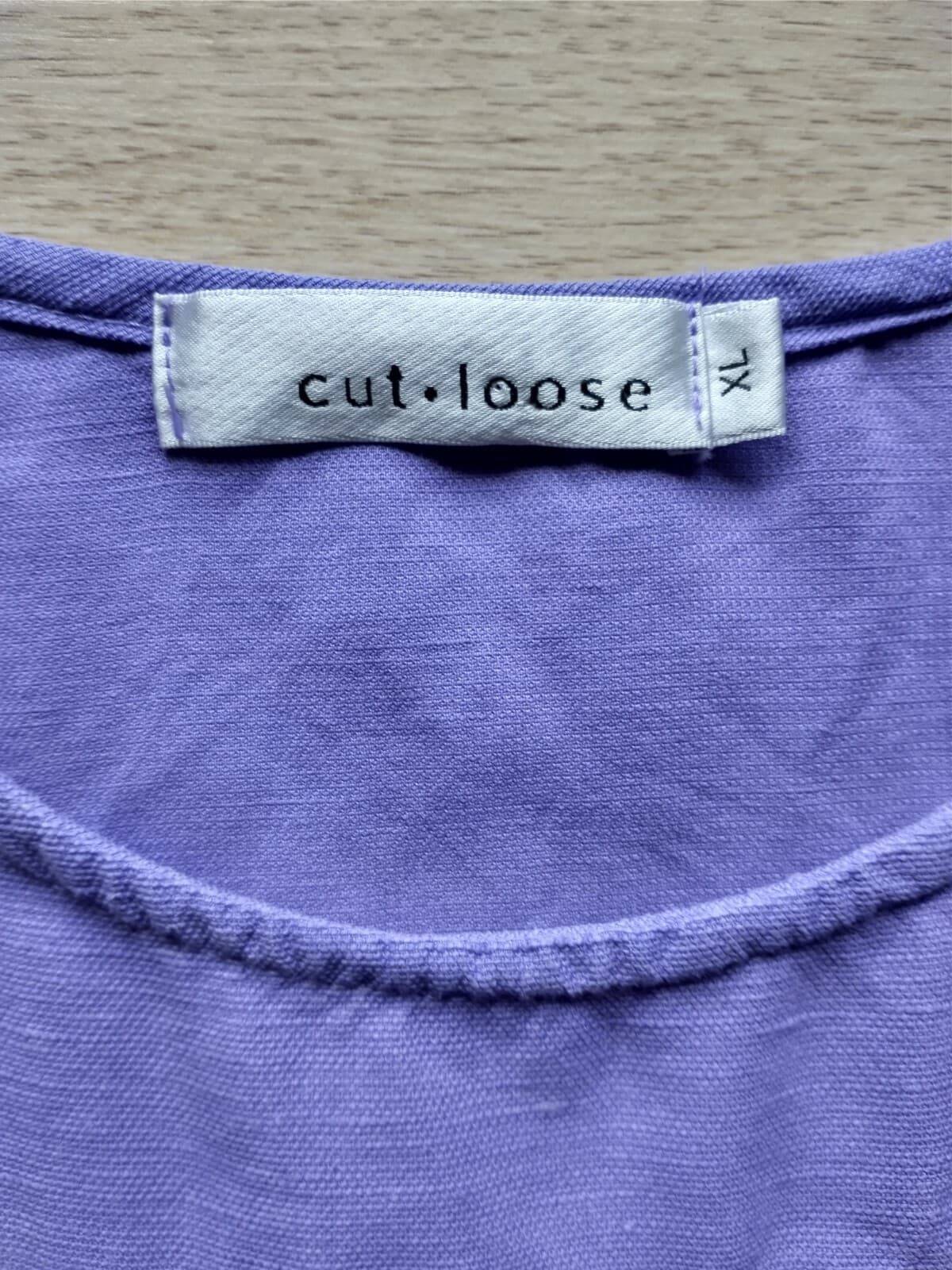 Cut Loose Linen Blend Tunic Top Sleeveless Scoop Neck Purple Women Sz.XL - Thumbnail 5