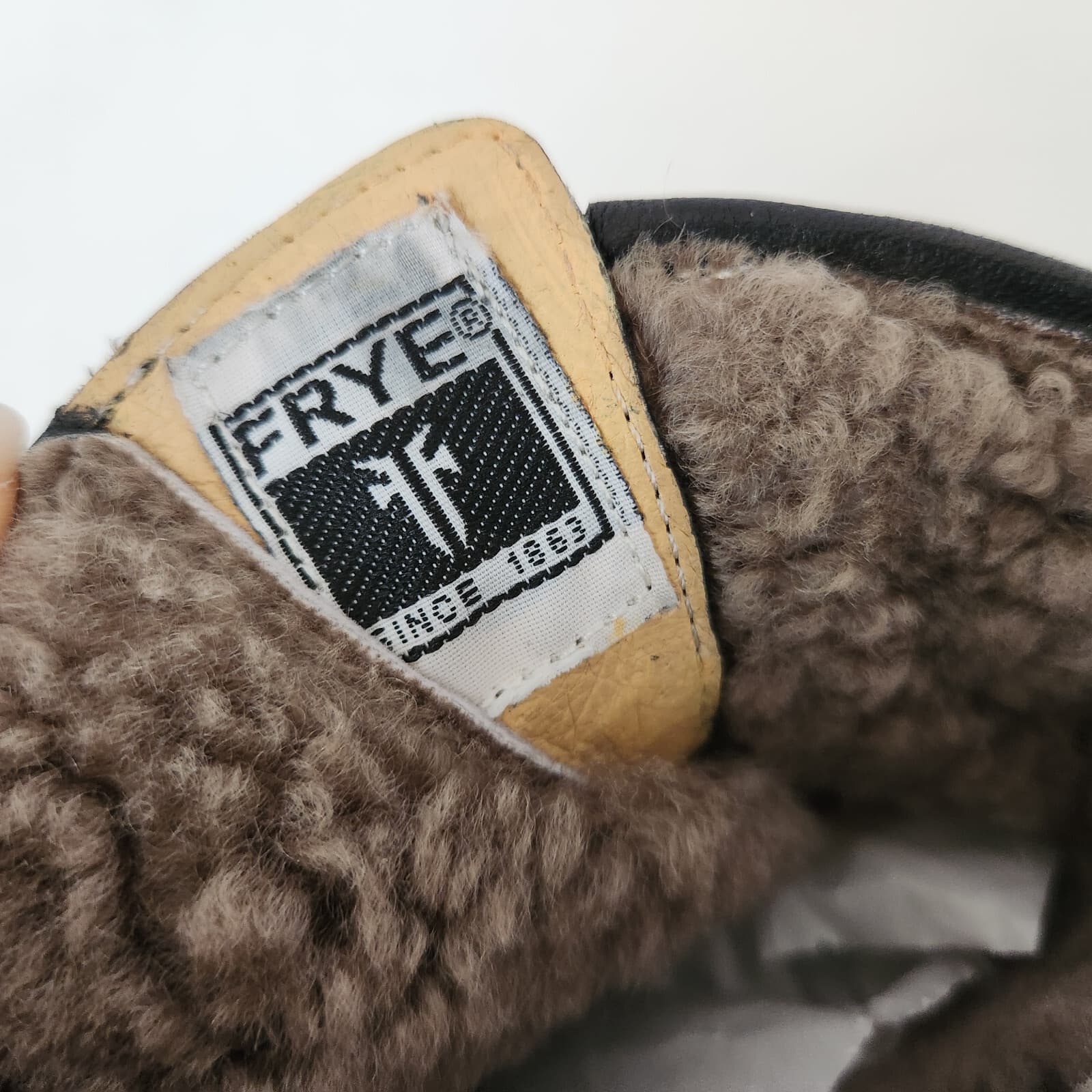 Frye Valerie 6 Black Leather Shearling Buckle Zip Motorcycle Bootie Women's US7B - Thumbnail 13
