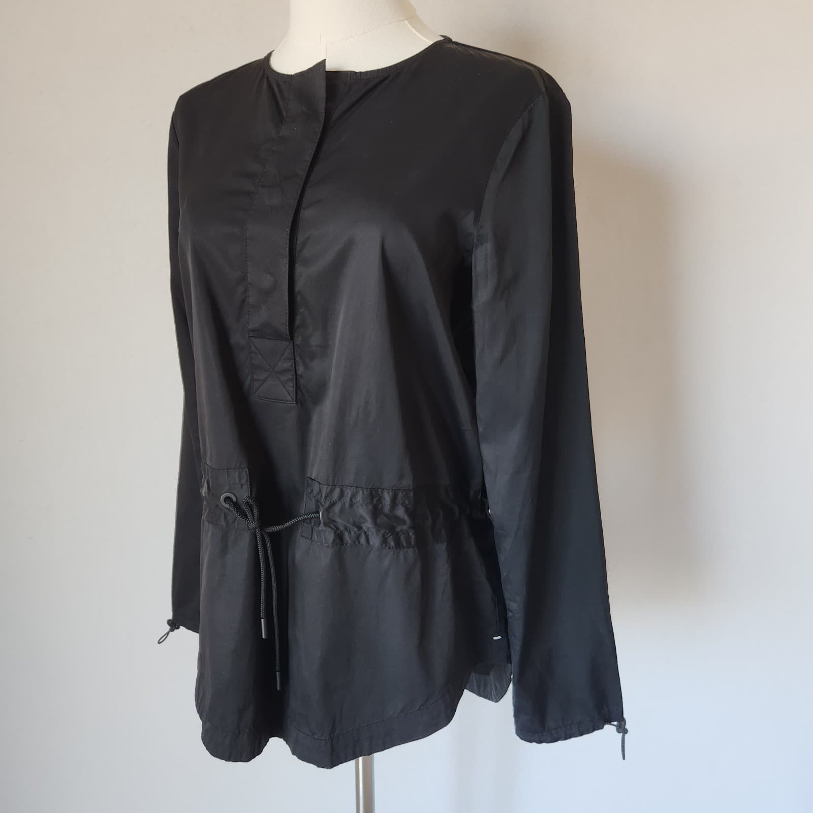 Derek Lam 10C x Athleta Relaxed Tunic Top Jacket Waist-Drawstring Black Sz.XS - Thumbnail 4