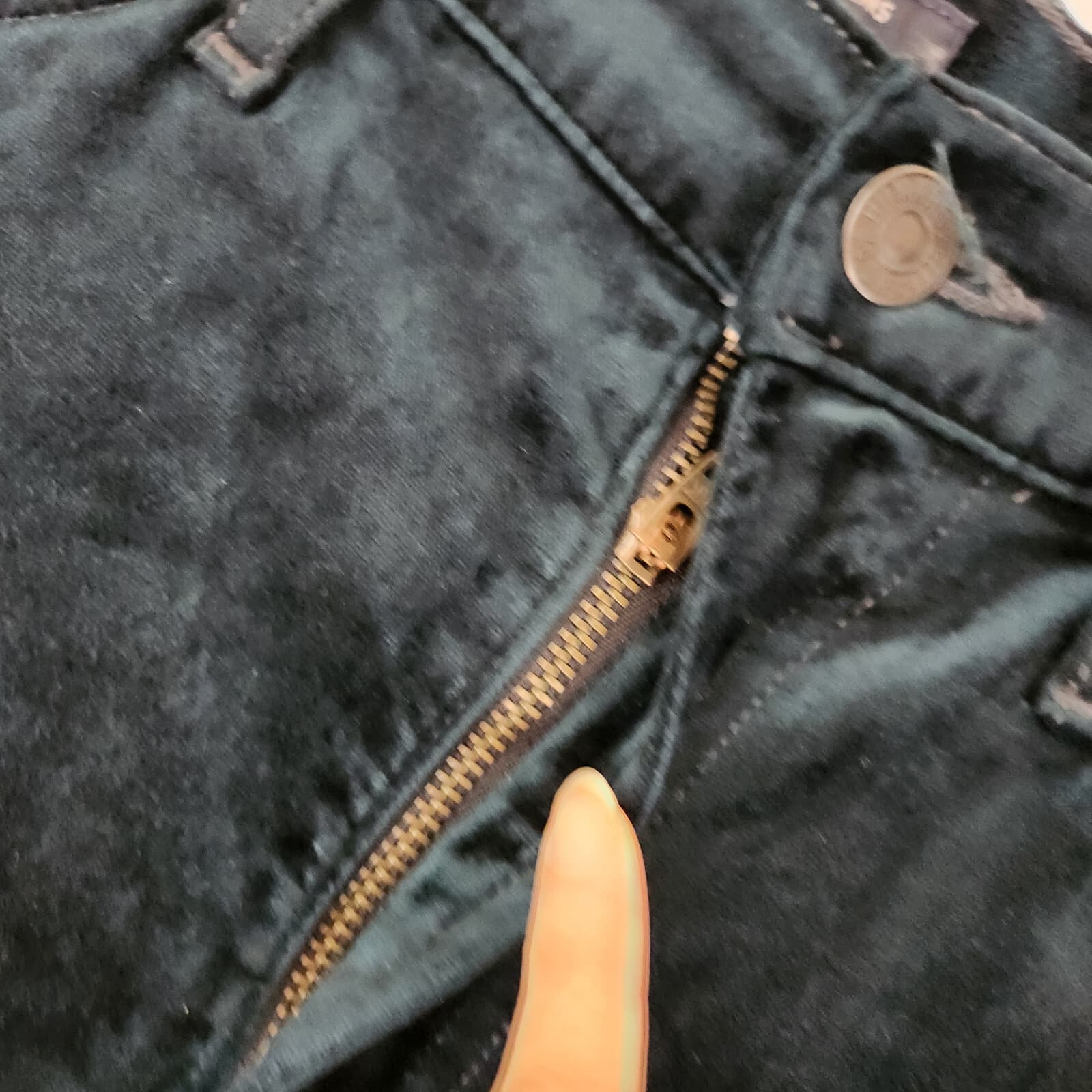 Citizens of Humanity Demy Plush Velvet Cropped Flare Pants Midnight Green Sz.26 - Thumbnail 6