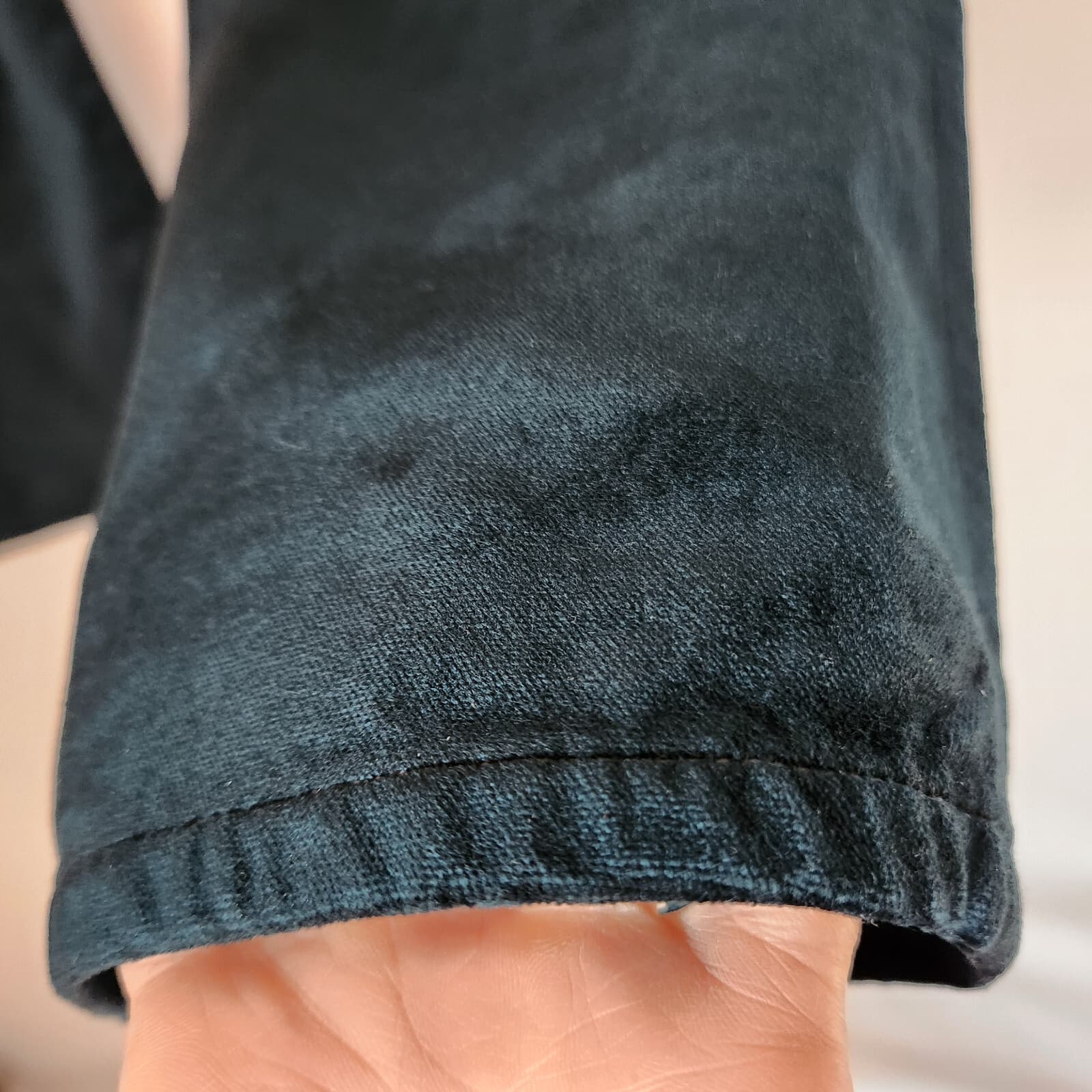 Citizens of Humanity Demy Plush Velvet Cropped Flare Pants Midnight Green Sz.26 - Thumbnail 5