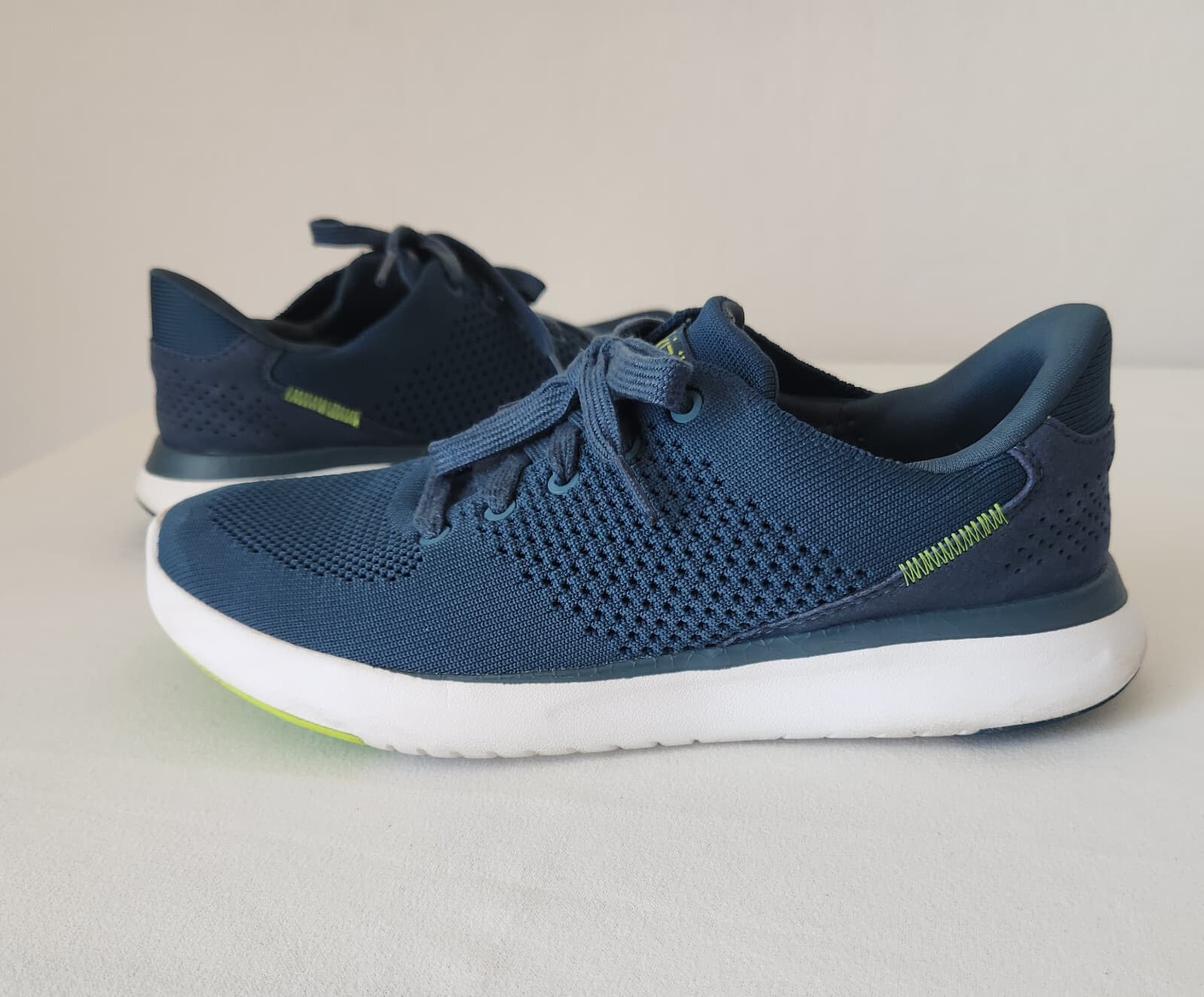 Kizik Lima Stretch Mesh Knit Handsfree Sneaker Lace Tidepool Blue Unisex W7 M5.5 - Thumbnail 4