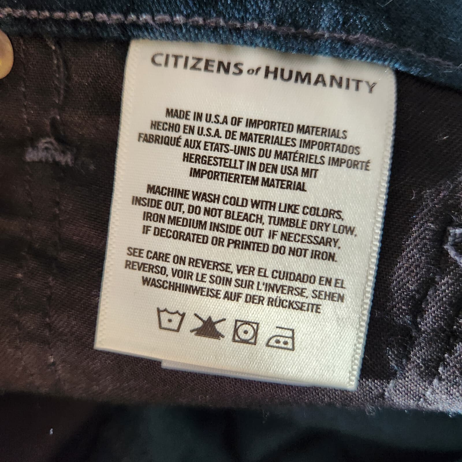 Citizens of Humanity Demy Plush Velvet Cropped Flare Pants Midnight Green Sz.26 - Thumbnail 11