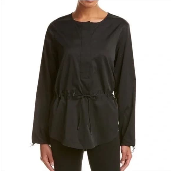 Derek Lam 10C x Athleta Relaxed Tunic Top Jacket Waist-Drawstring Black Sz.XS - Thumbnail 2