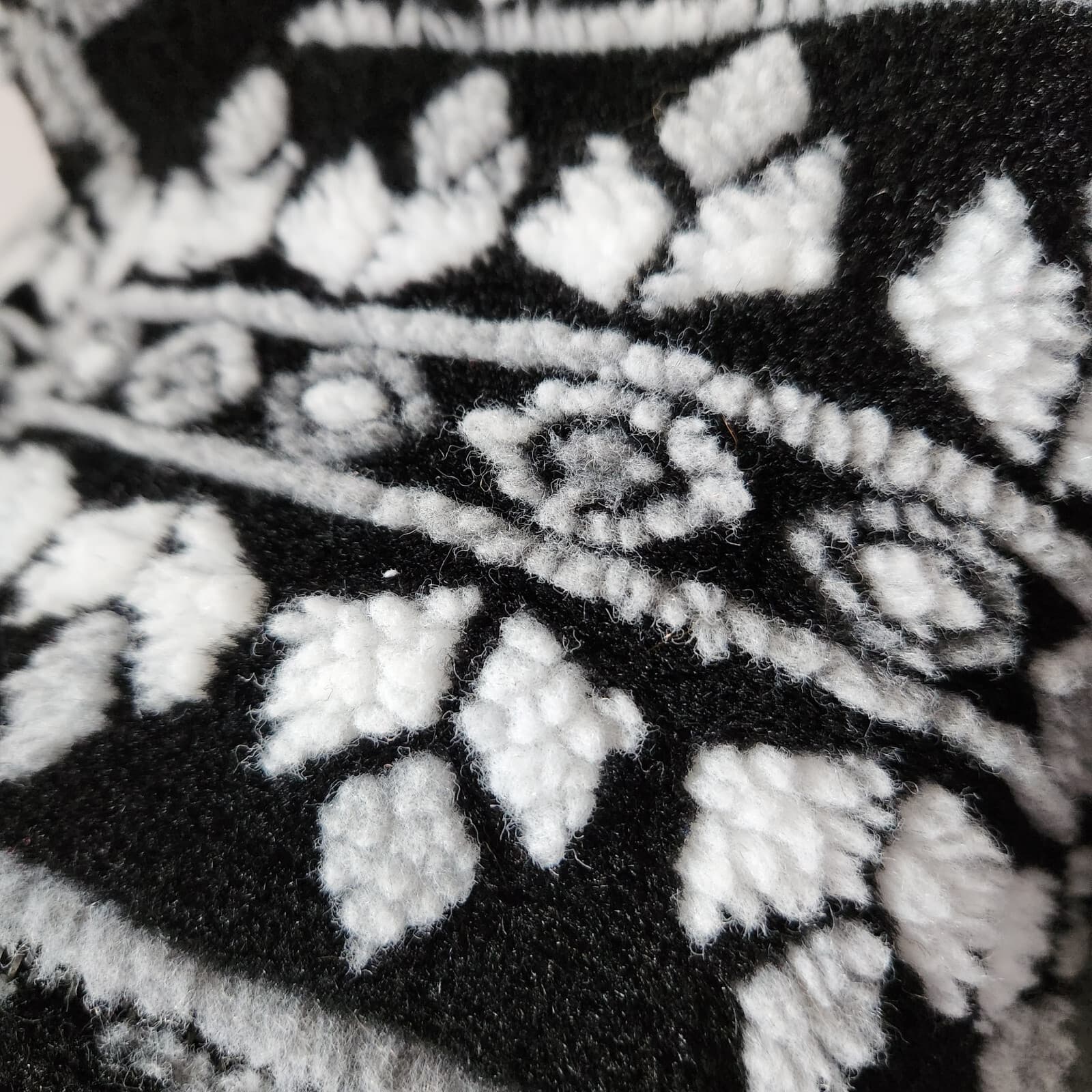 Vintage Lavon Made in USA Fair Isle Snow Fleece Pullover Sweater 1/4 Zip Size L - Thumbnail 4