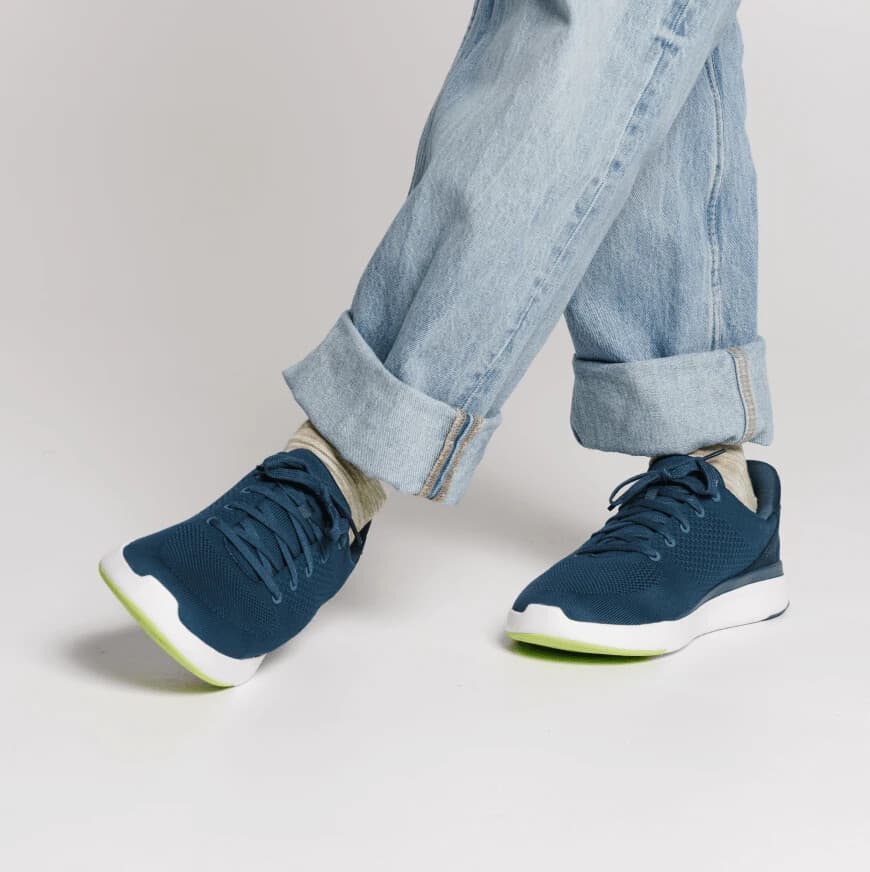 Kizik Lima Stretch Mesh Knit Handsfree Sneaker Lace Tidepool Blue Unisex W7 M5.5 - Thumbnail 2