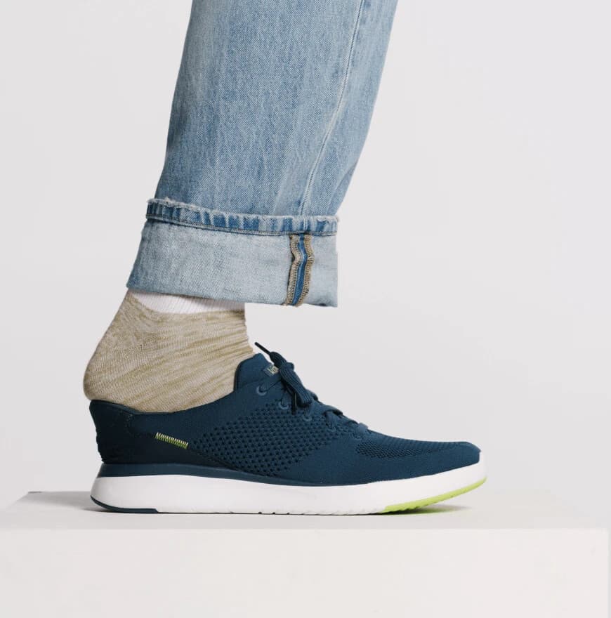 Kizik Lima Stretch Mesh Knit Handsfree Sneaker Lace Tidepool Blue Unisex W7 M5.5 - Thumbnail 6