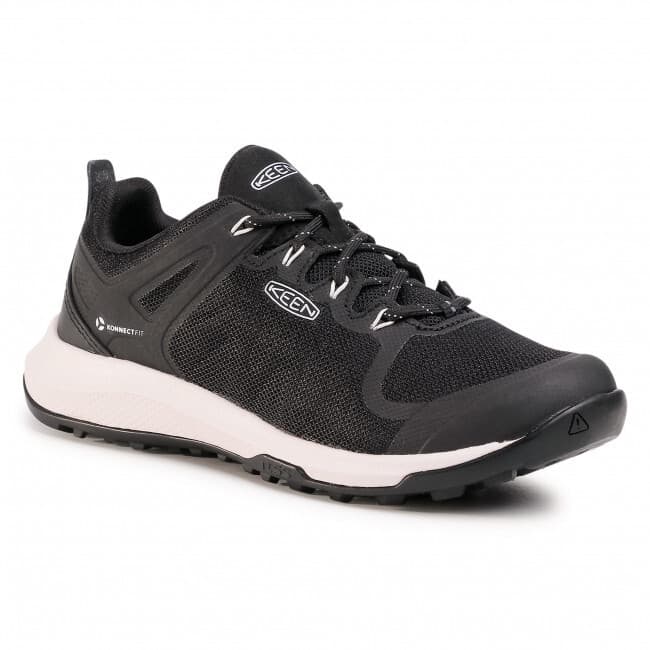 Keen Explore Vent Hiking Athletic Shoes Mesh Lace-Up Black White Women US7.5 - Thumbnail 4