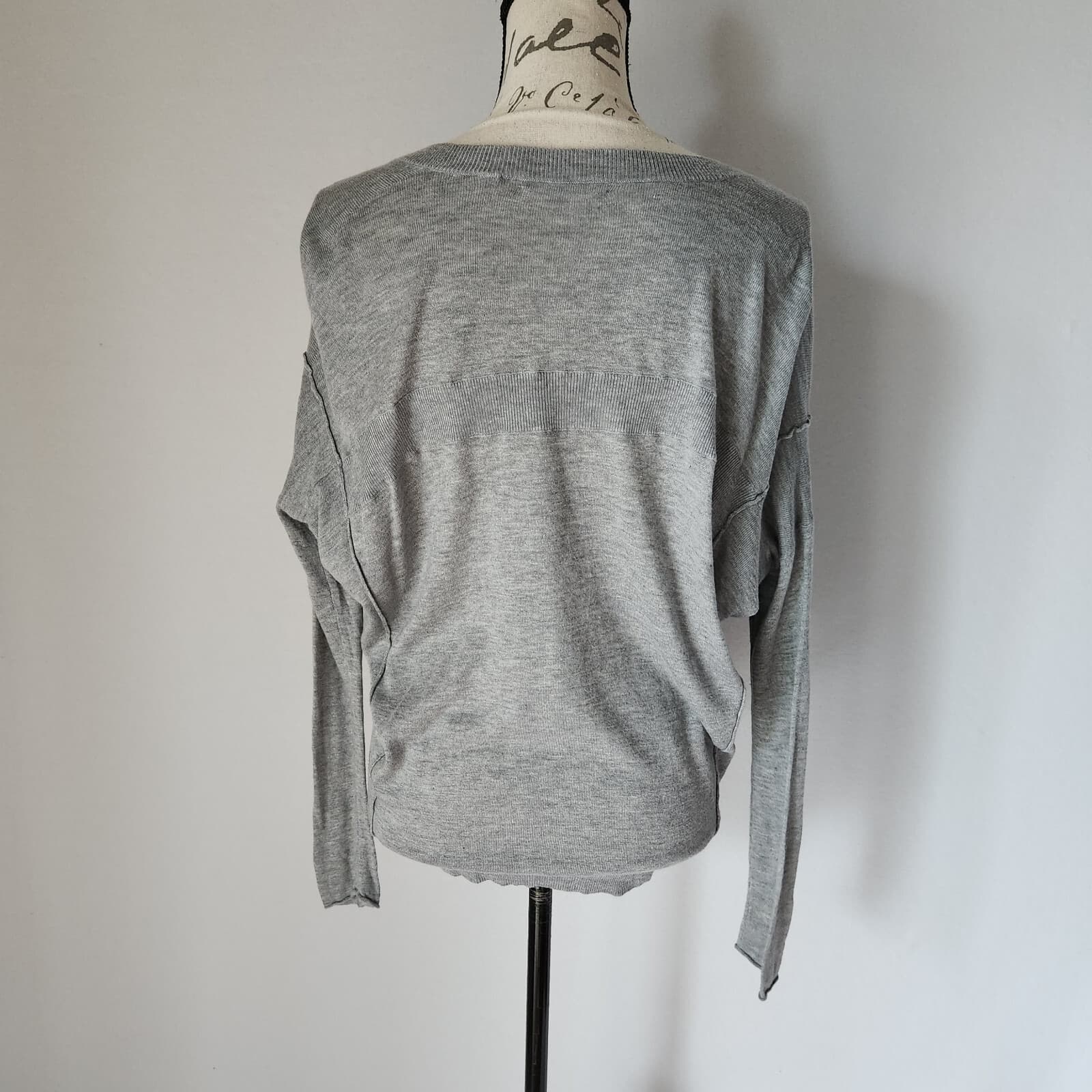 Vince Women's XS Rayon Cashmere Blend Cardigan Sweater Button-Up V-Neck Grey - Thumbnail 5