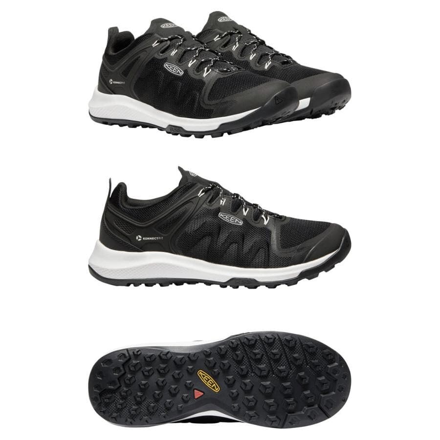 Keen Explore Vent Hiking Athletic Shoes Mesh Lace-Up Black White Women US7.5 - Thumbnail 3