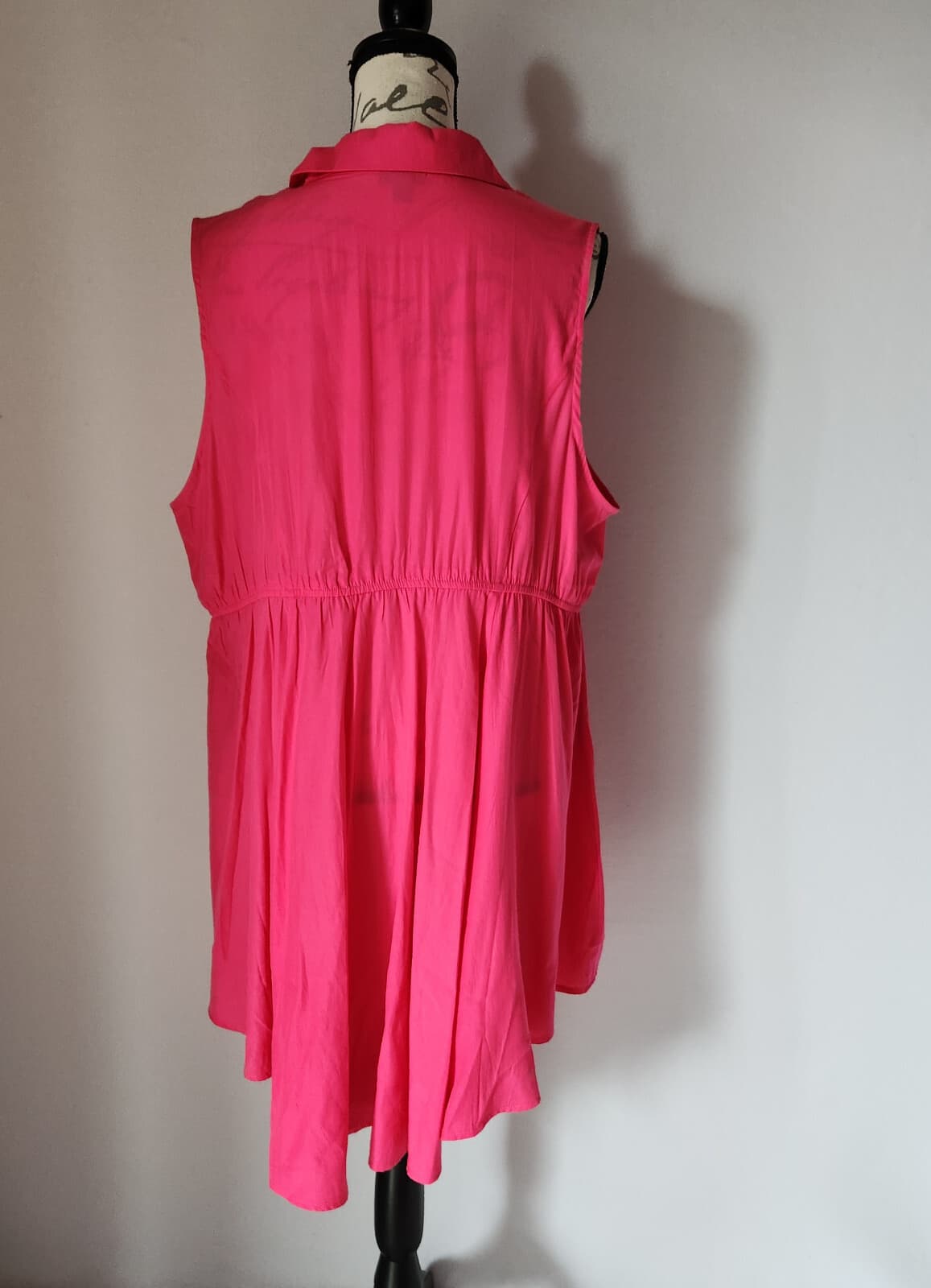 Torrid Babydoll Poplin Button-Front Hi-Low Shirt Sleeveless Pink Women's 1 (1X) - Thumbnail 6