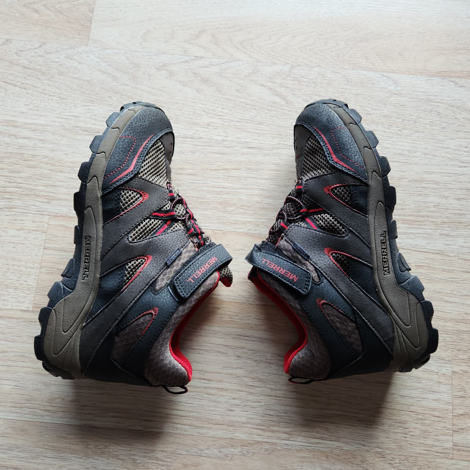 EUC Merrell ML-BOYS HILLTOP MID QUICK Hiking Boots Waterproof Leather Mesh US6M - Thumbnail 4