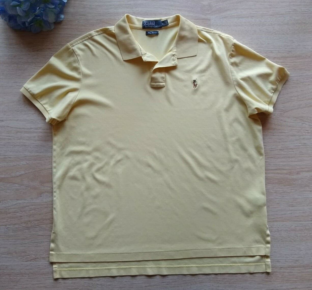 POLO by RALPH LAUREN Pima Interlock Cotton Knit Shirt Short Sleeve Yellow XL - Thumbnail 3