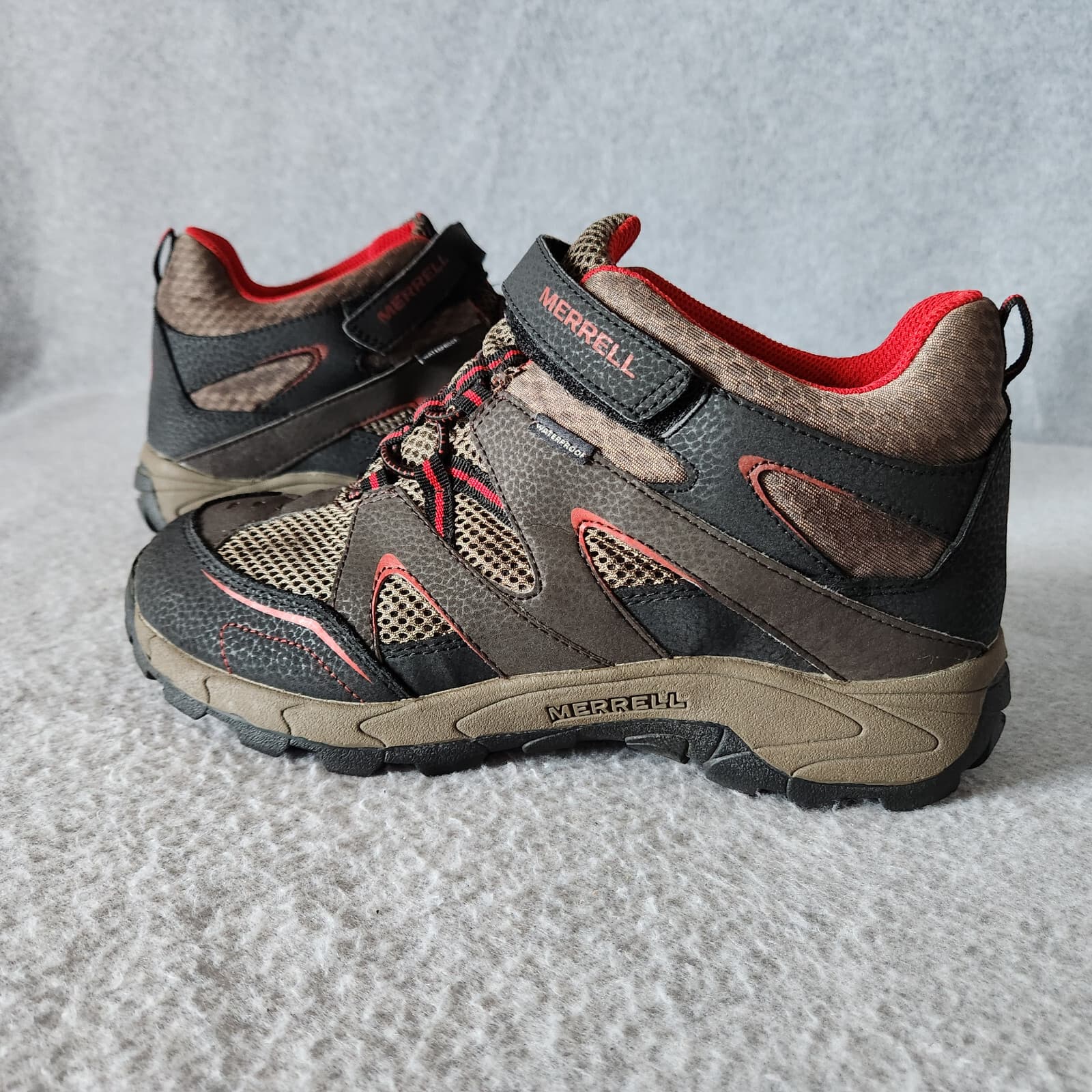 EUC Merrell ML-BOYS HILLTOP MID QUICK Hiking Boots Waterproof Leather Mesh US6M - Thumbnail 6