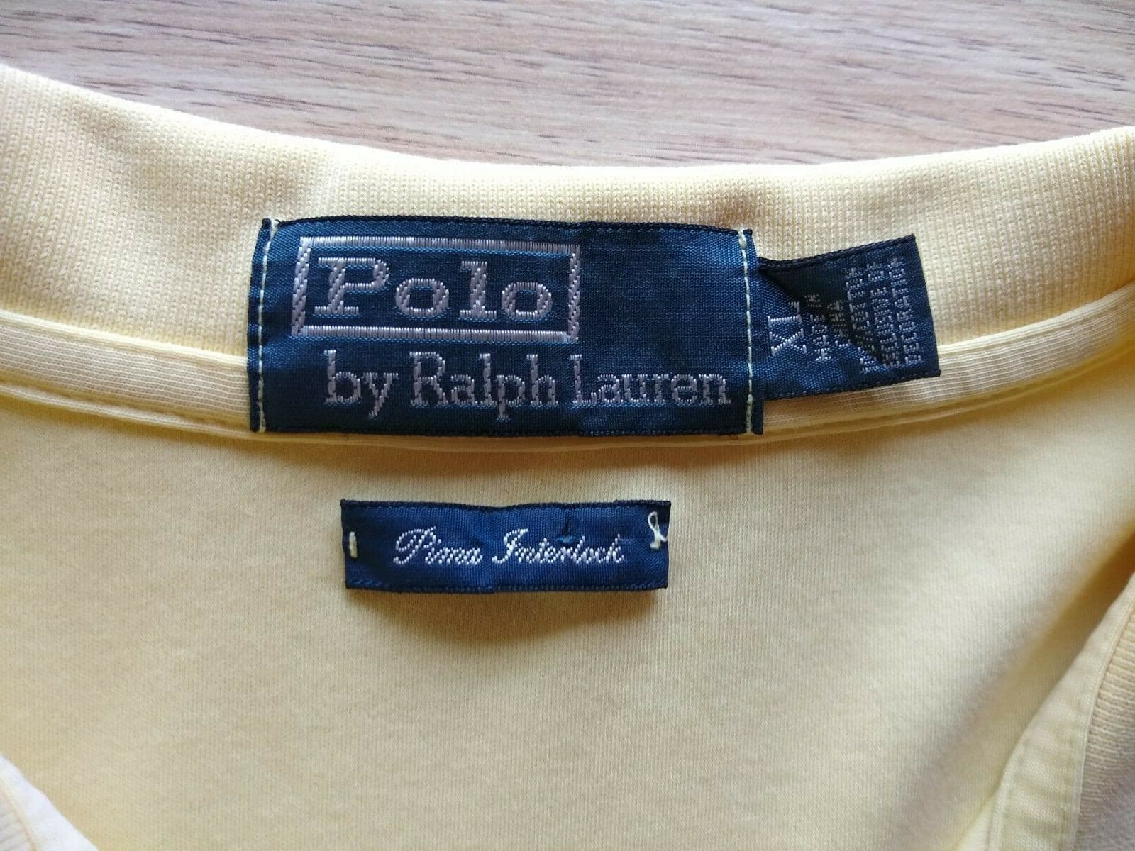 POLO by RALPH LAUREN Pima Interlock Cotton Knit Shirt Short Sleeve Yellow XL - Thumbnail 6