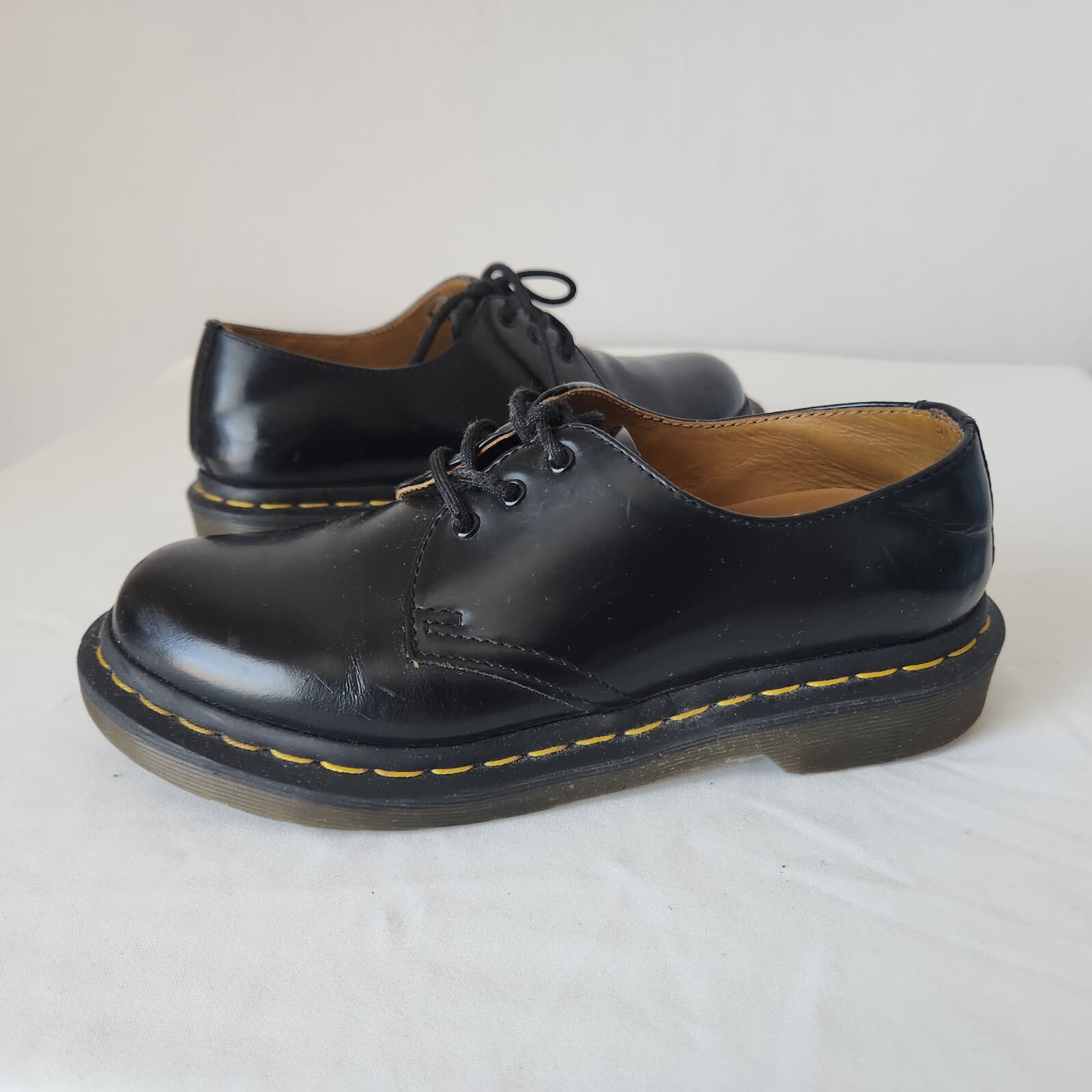 Dr. Martens Black Smooth Leather Classic Oxford Shoes Lace-Up Women's EU37 US6 - Thumbnail 3