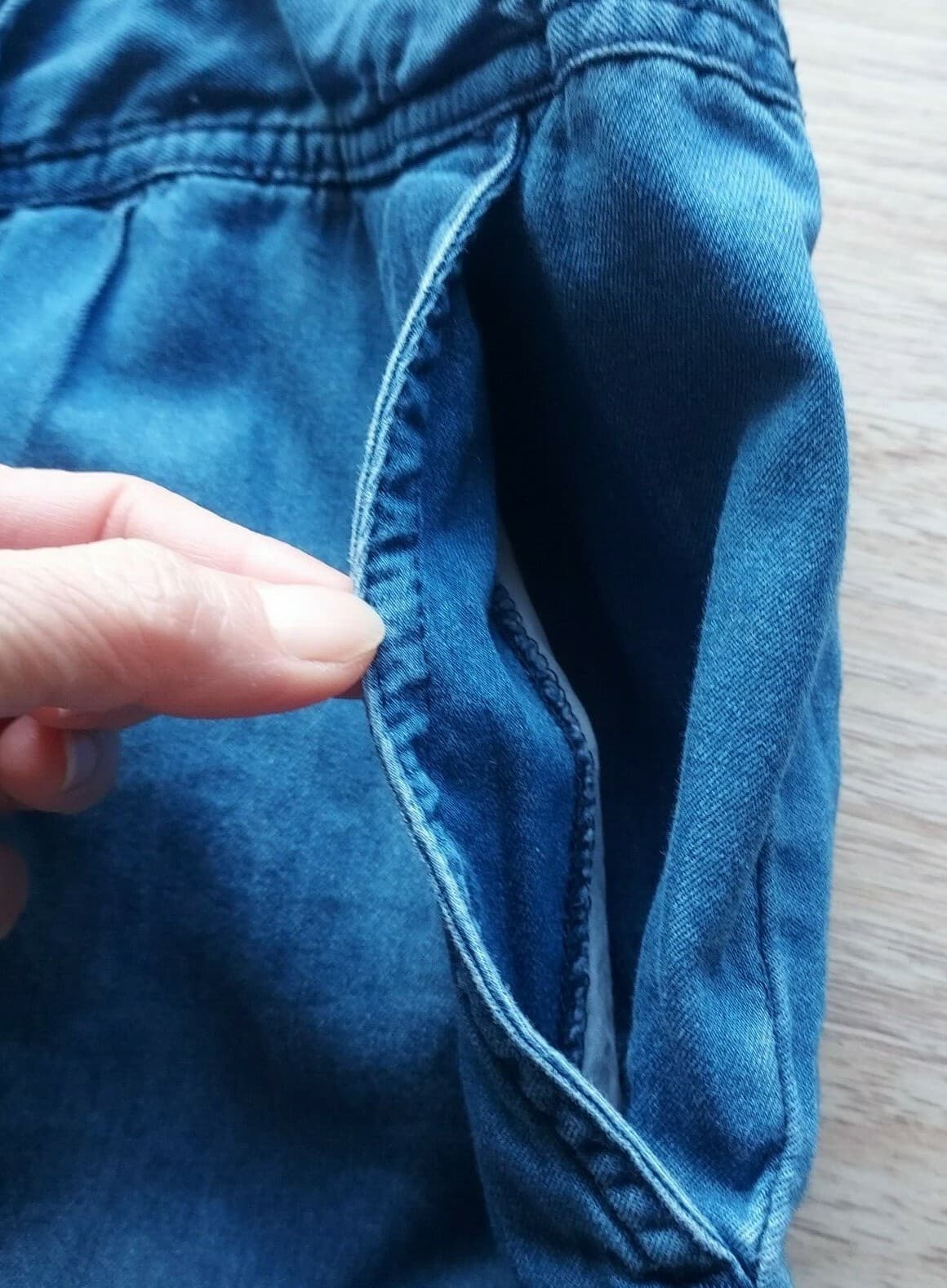 Torrid Chambray 3" Shorts Zip Pocket Blue 100% Cotton Women Plus Size 20 - Thumbnail 3