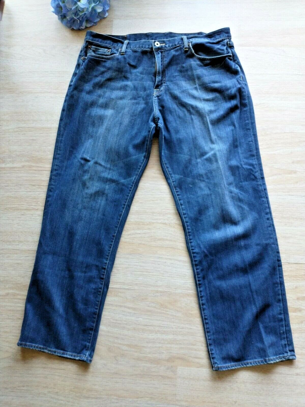 Lucky Brand Men Regular Inseam Jeans Cotton Blend Straight Leg Medium Wash Sz.40 - Thumbnail 2