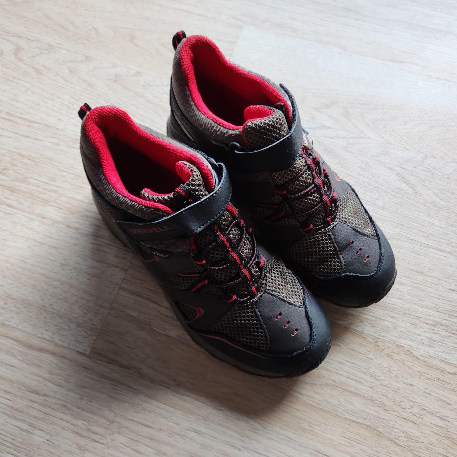 EUC Merrell ML-BOYS HILLTOP MID QUICK Hiking Boots Waterproof Leather Mesh US6M - Thumbnail 3
