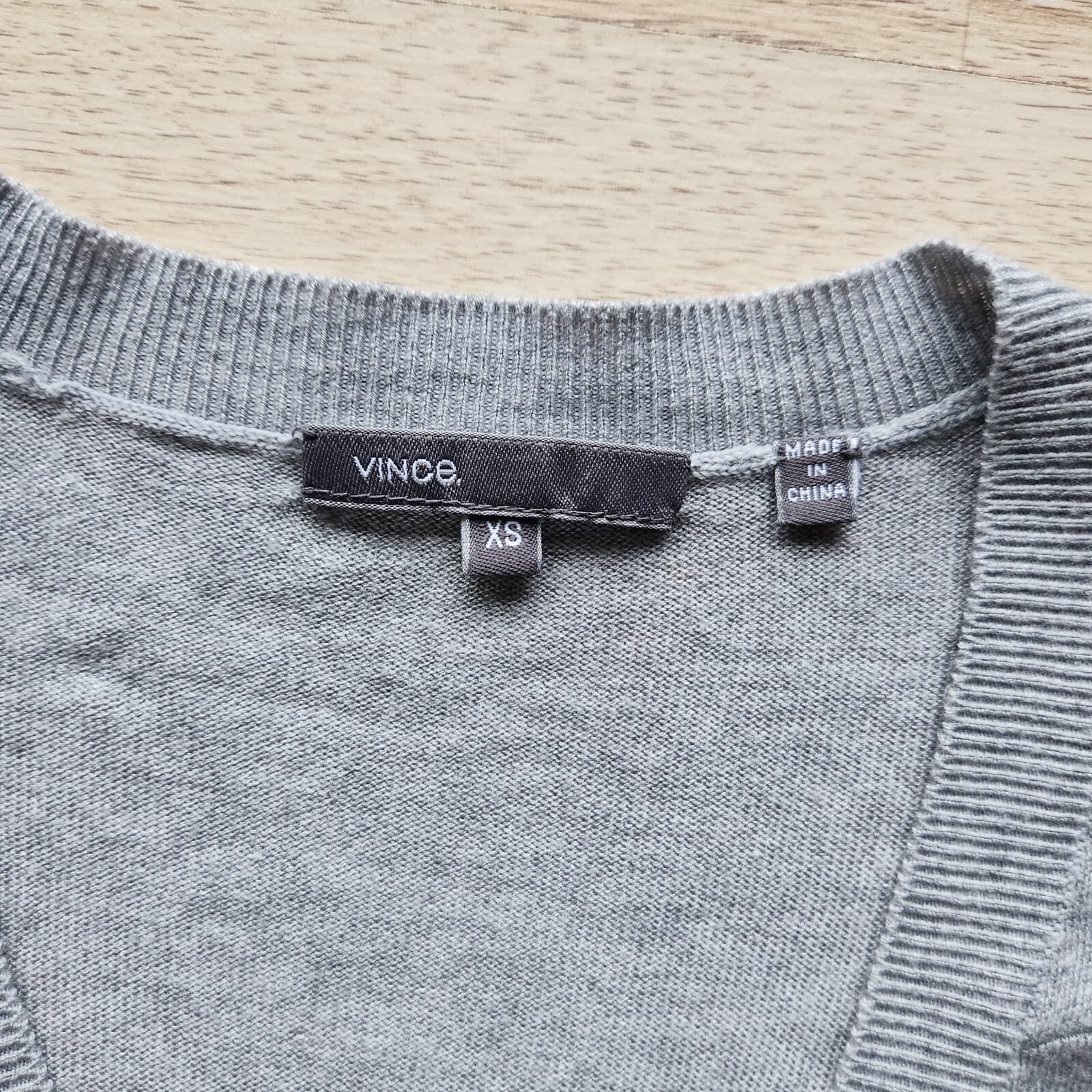 Vince Women's XS Rayon Cashmere Blend Cardigan Sweater Button-Up V-Neck Grey - Thumbnail 6