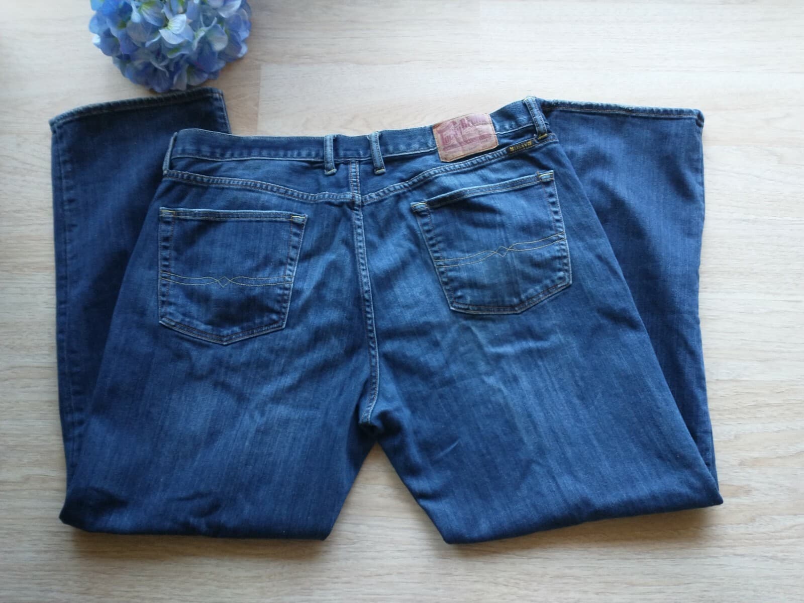 Lucky Brand Men Regular Inseam Jeans Cotton Blend Straight Leg Medium Wash Sz.40 - Thumbnail 8