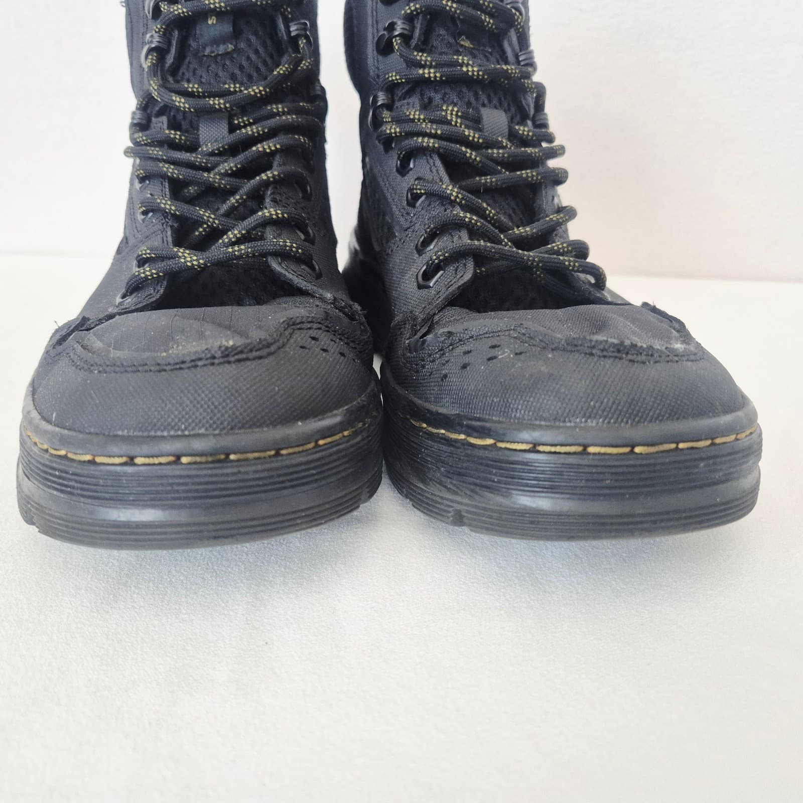 Dr. Martens Rilla Utility Boots Ajax Leather Textiles Lace Black Unisex US M7 W8 - Thumbnail 10